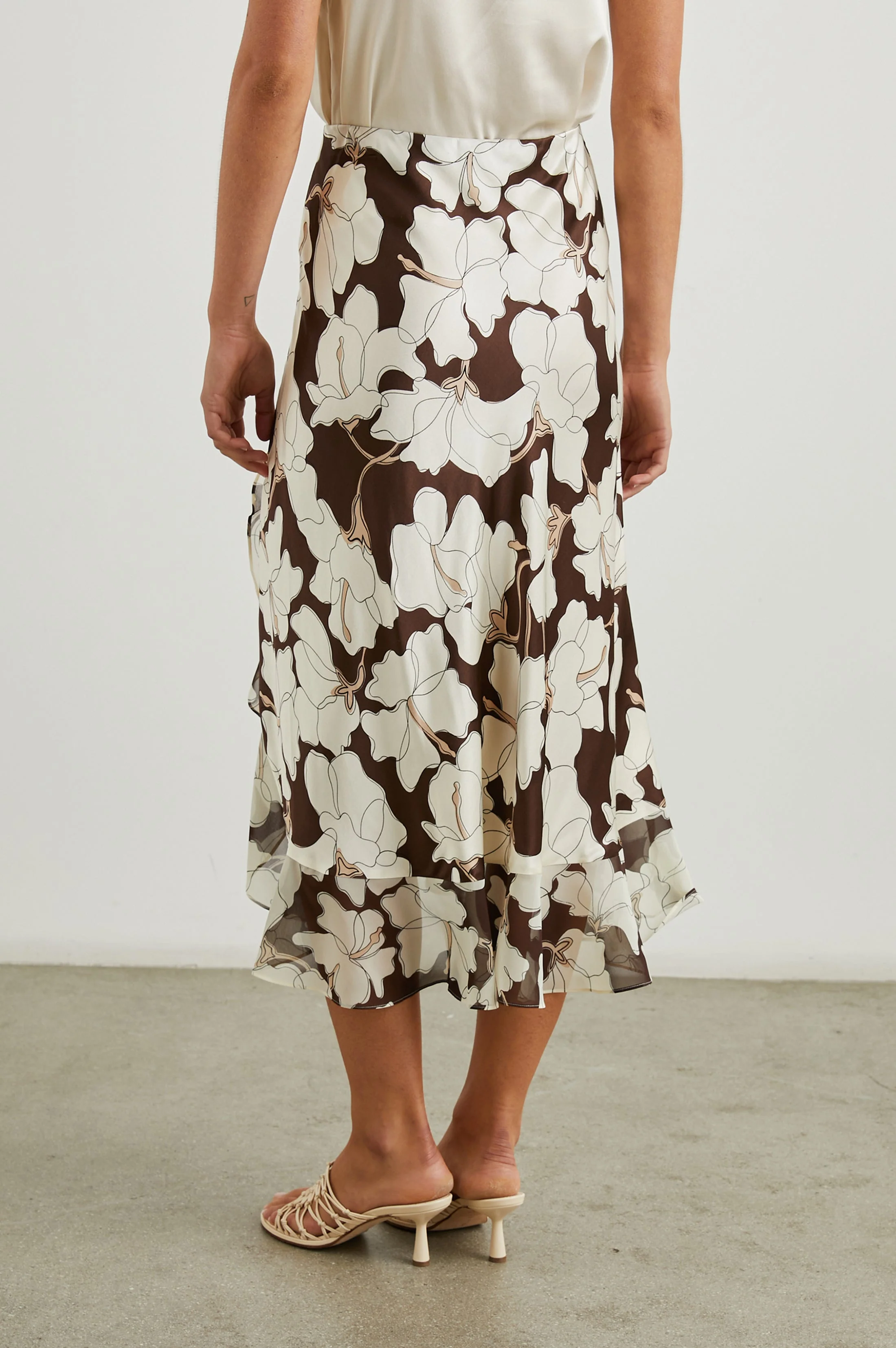 ADIA SKIRT - MOCHA FLORAL - Image 4