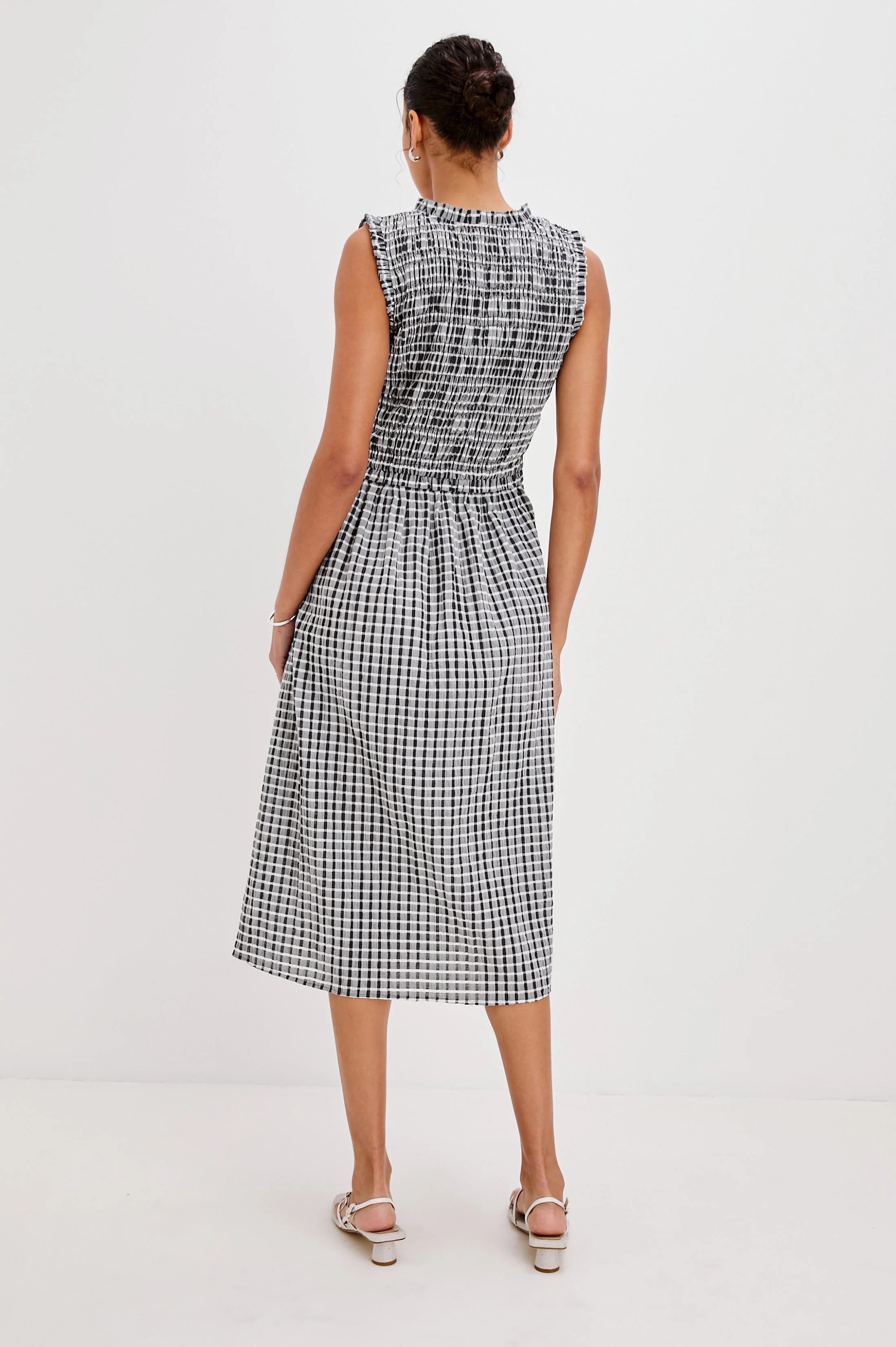 ADINE DRESS - ASH SEERSUCKER - Image 4
