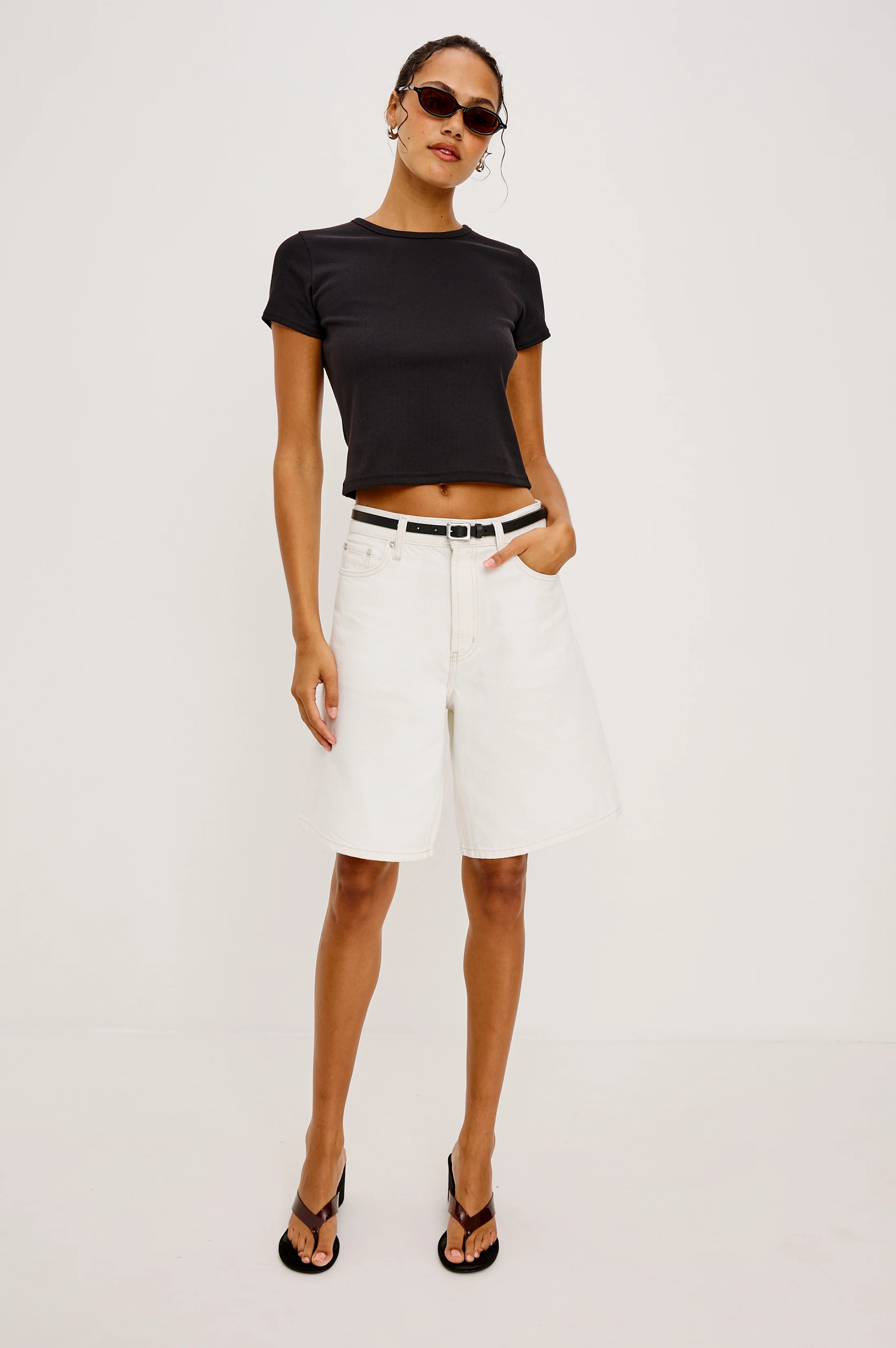 AGOURA SHORT - ECRU