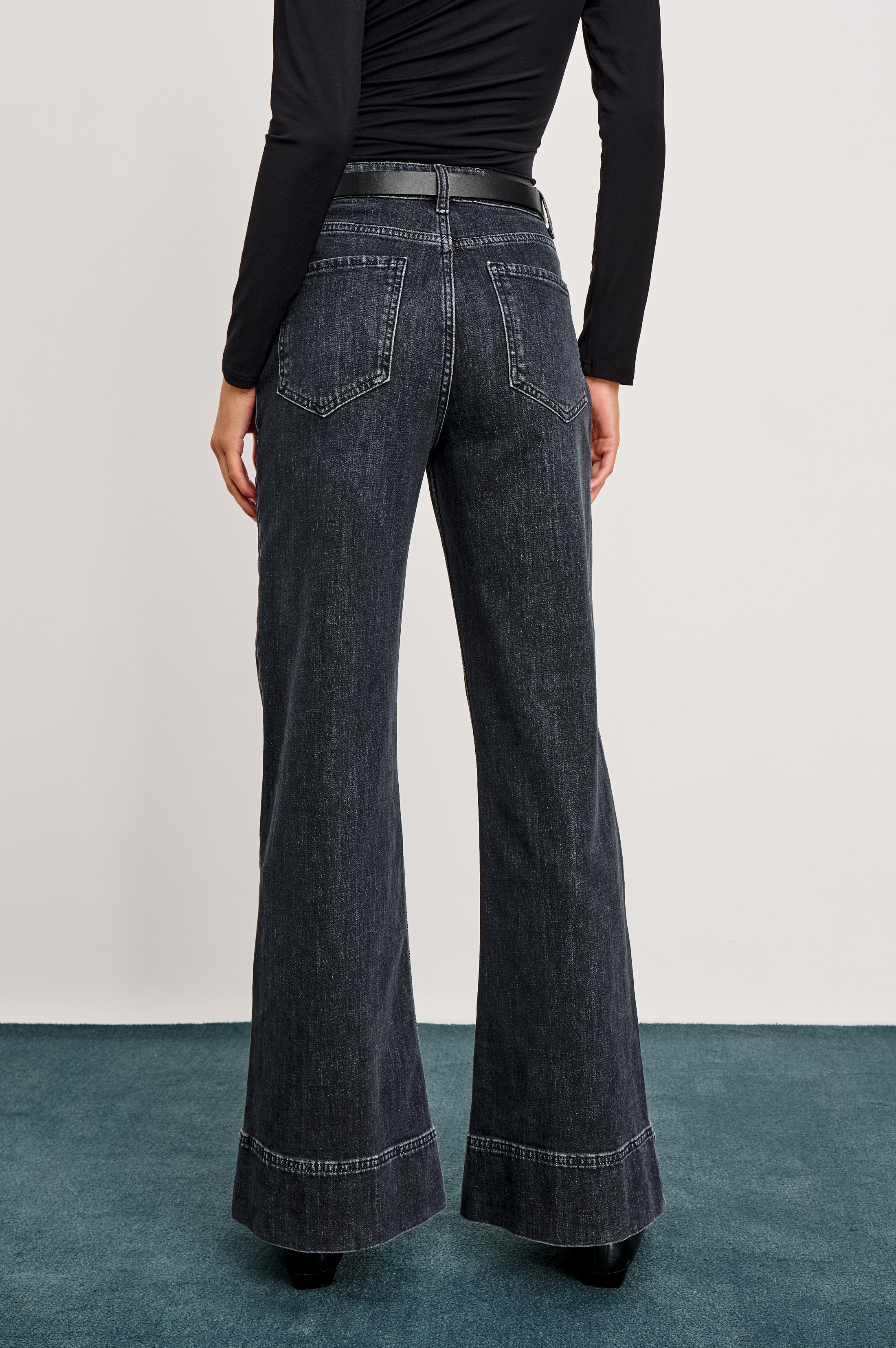 ALAMITOS FLARED TROUSER - BLACK PEARL - Image 5
