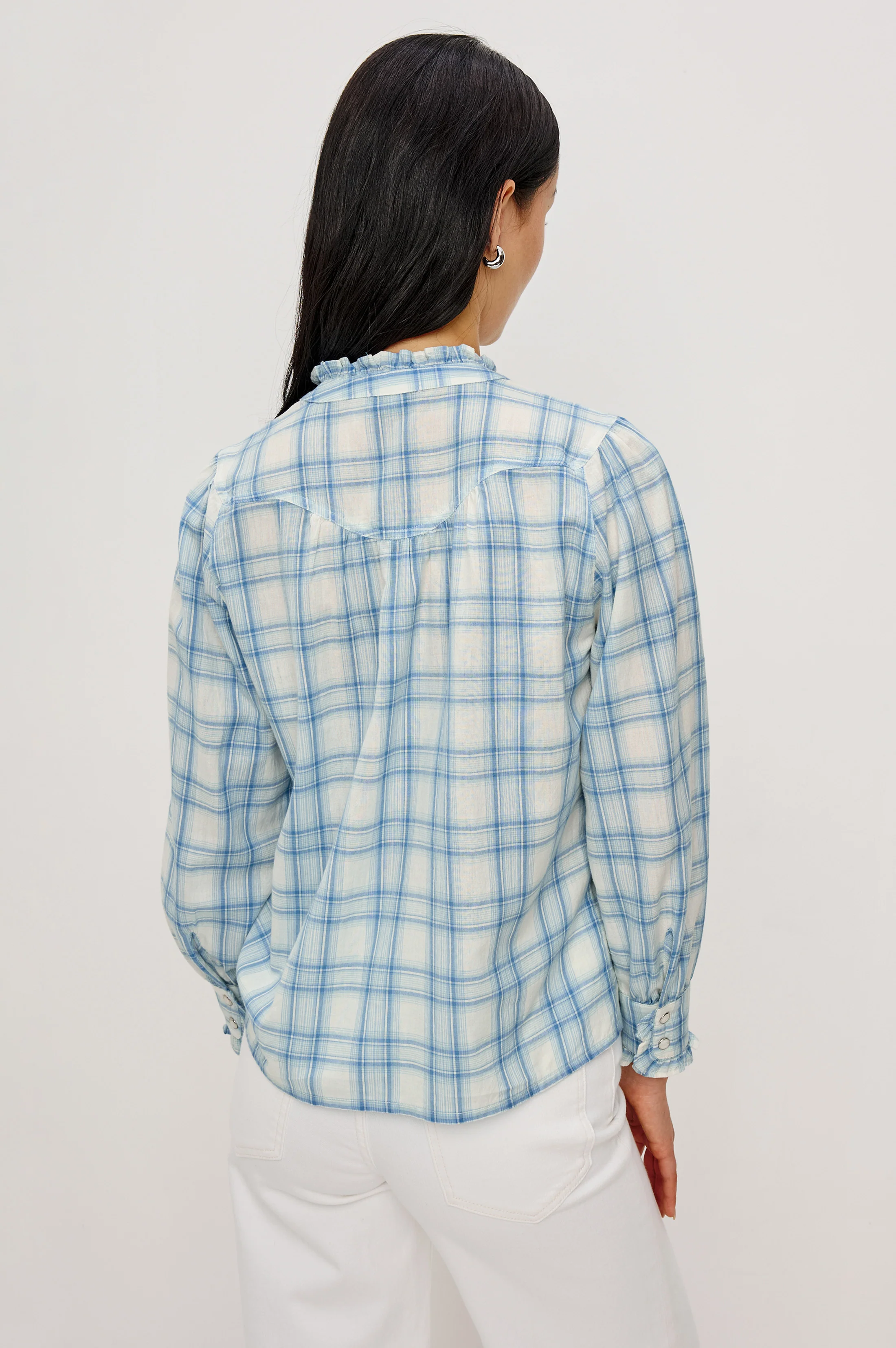 ALANNA SHIRT - BLUEBELL IVORY - Image 5