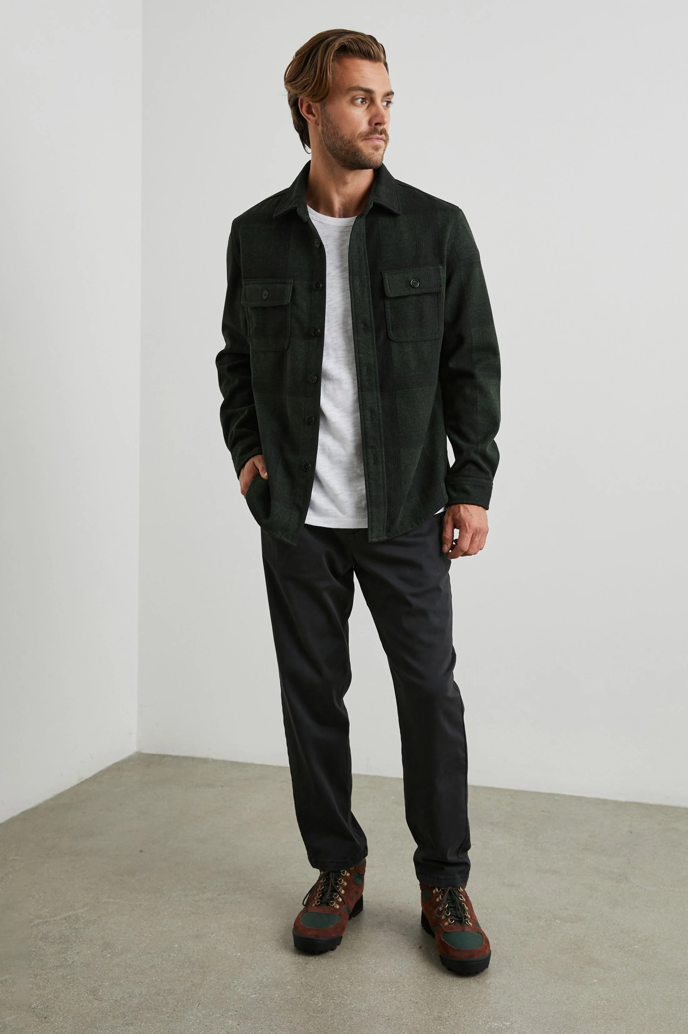 ALDER SHIRT JACKET - EVERGREEN ONYX - Image 3
