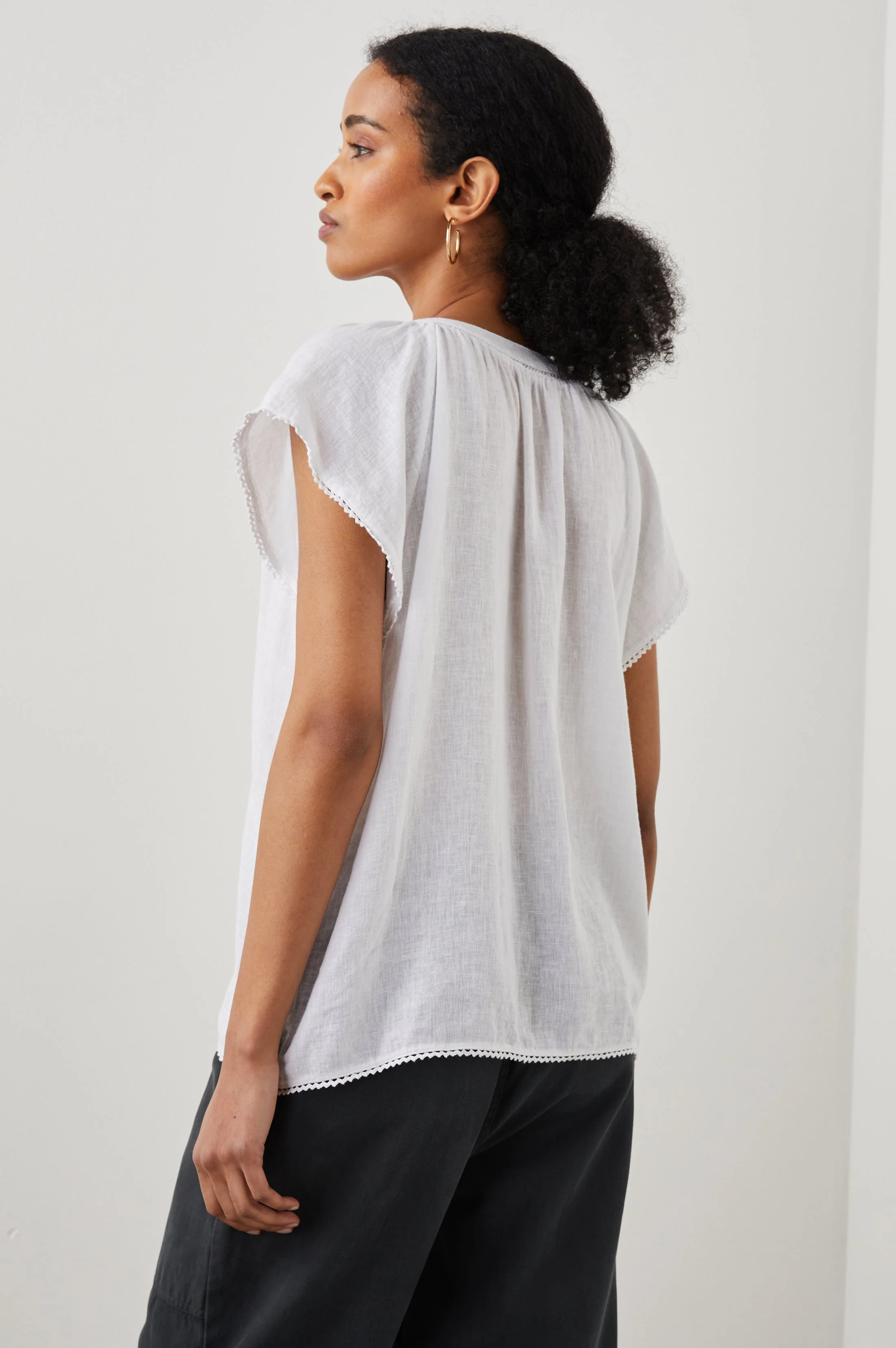 ALENA TOP - WHITE LACE DETAIL - Image 6
