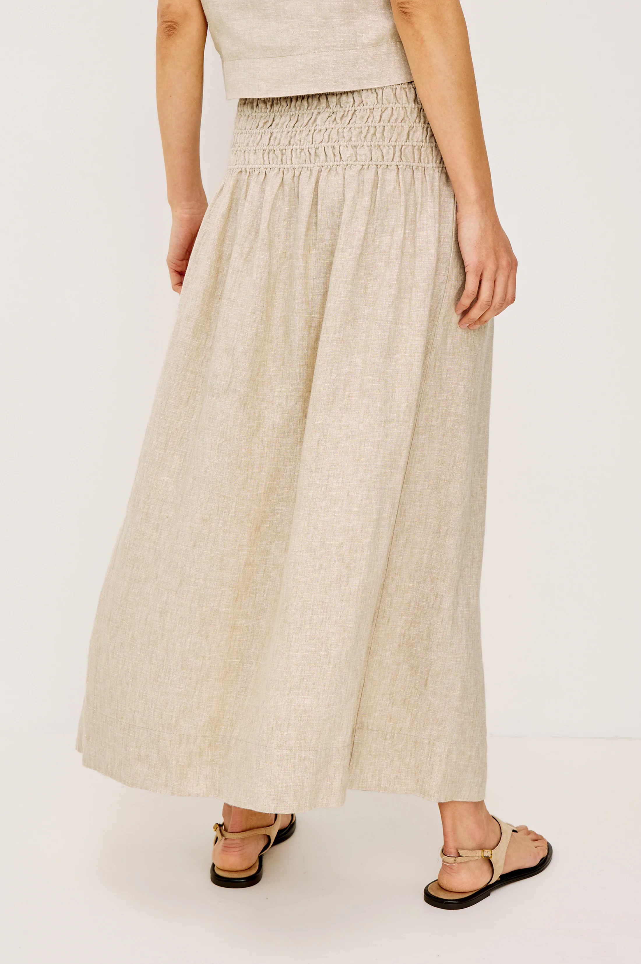 ALESSA SKIRT - HEATHERED FLAX - Image 5