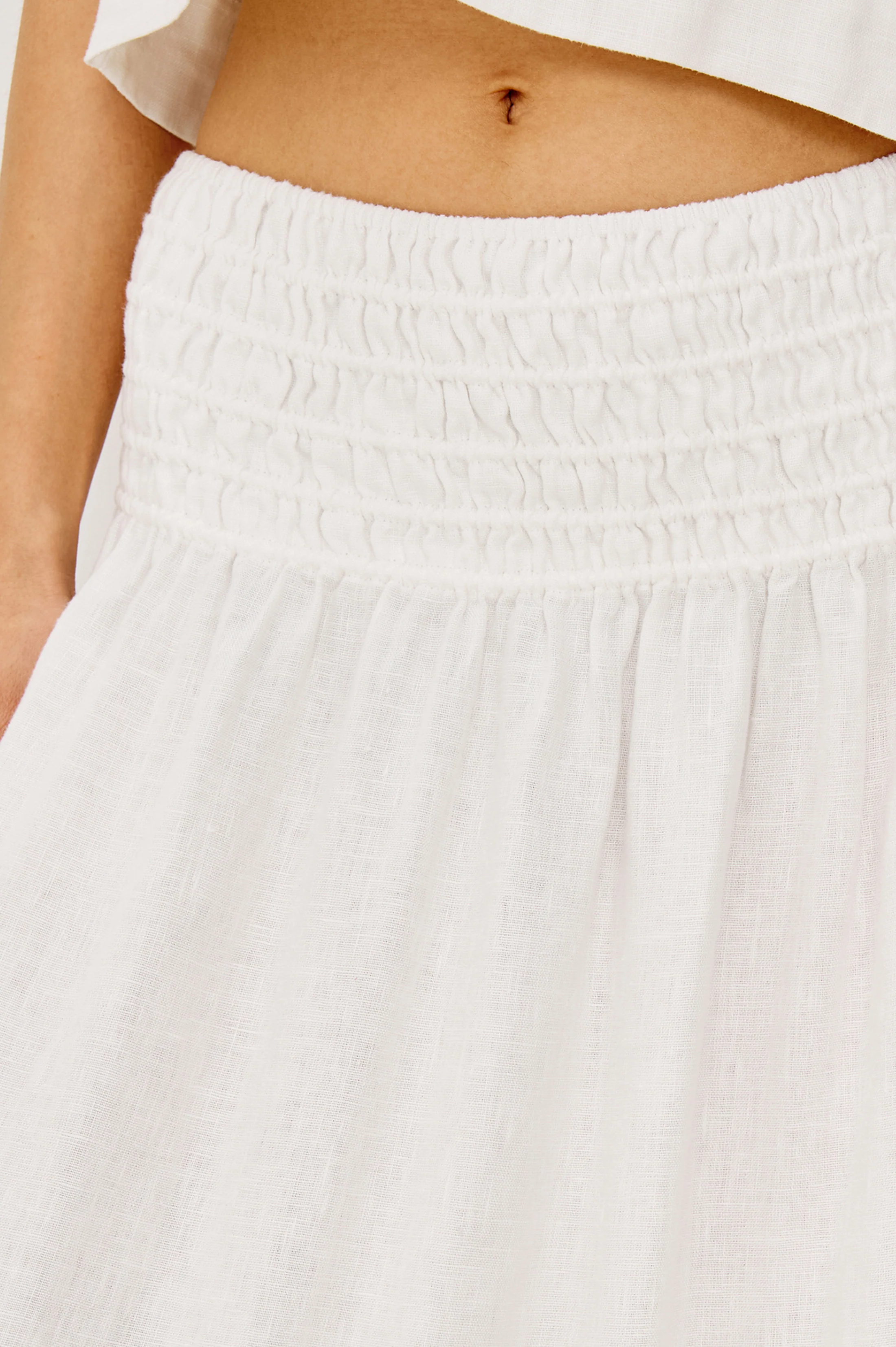 ALESSA SKIRT - WHITE LINEN - Image 2