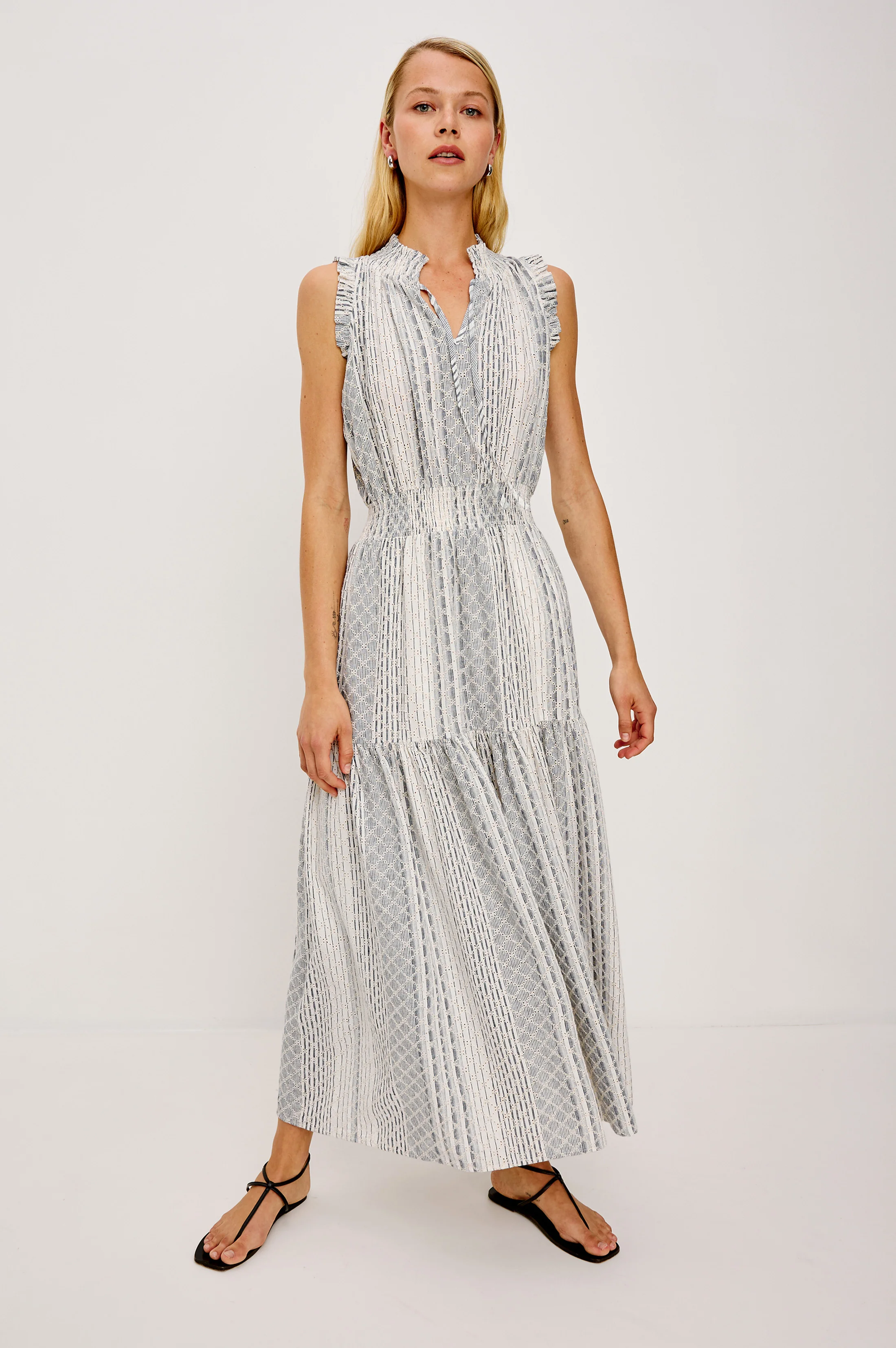 ALESSI DRESS - STRIPED EYELET - Image 2