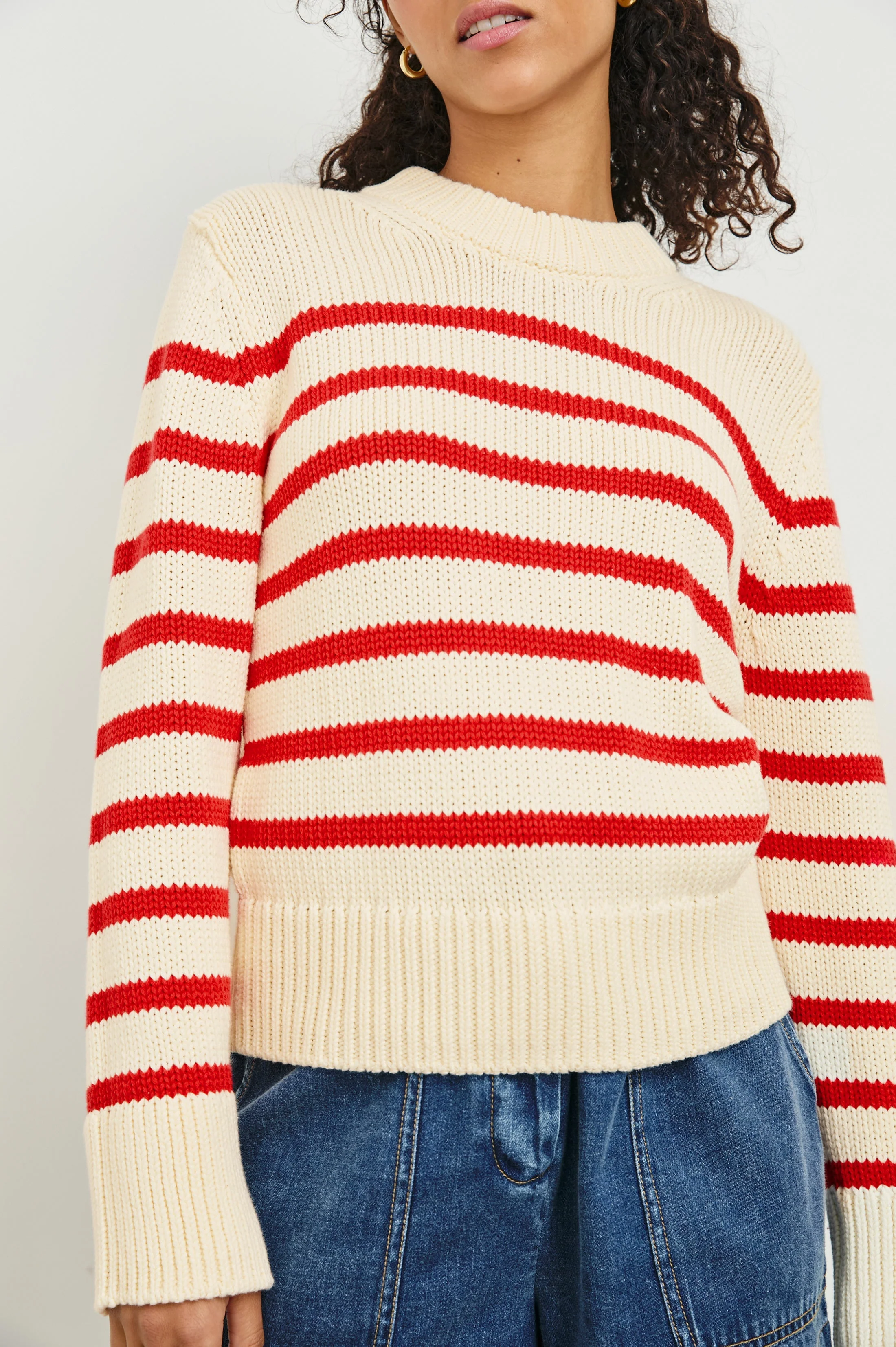 ALISE SWEATER - CHERRY STRIPE - Image 2