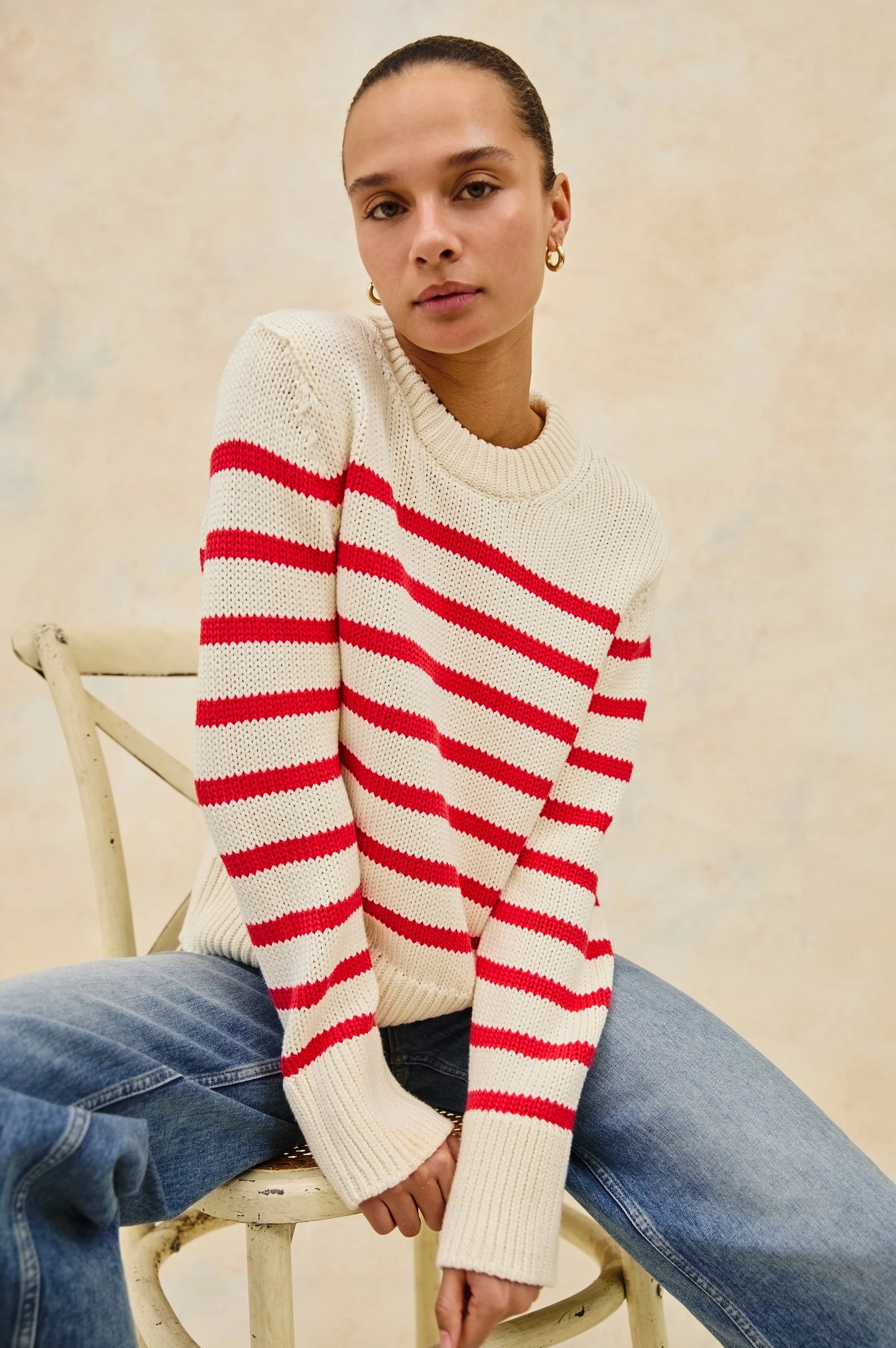 ALISE SWEATER - CHERRY STRIPE - Image 6