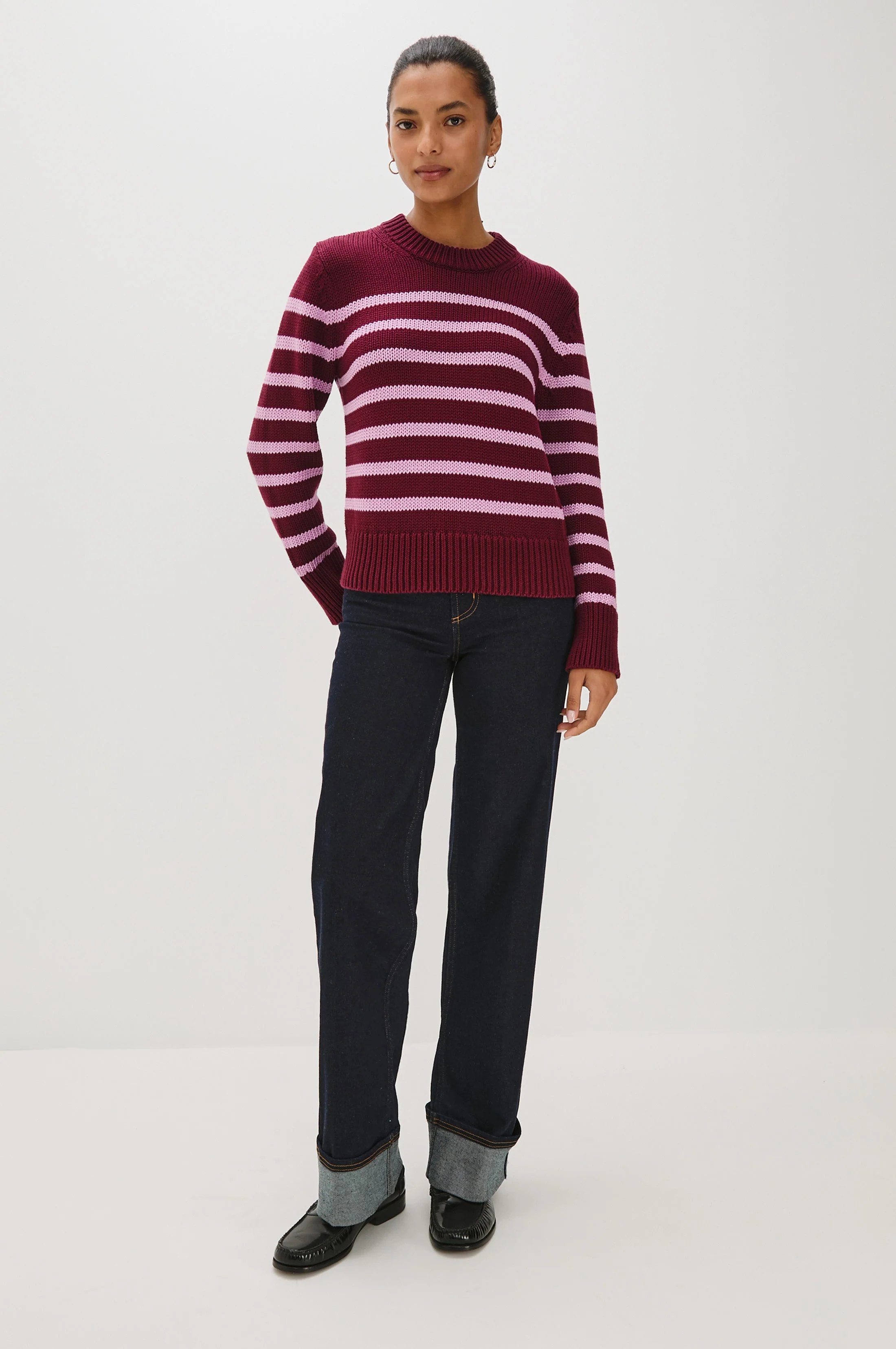 ALISE SWEATER - MULBERRY STRIPE - Image 3
