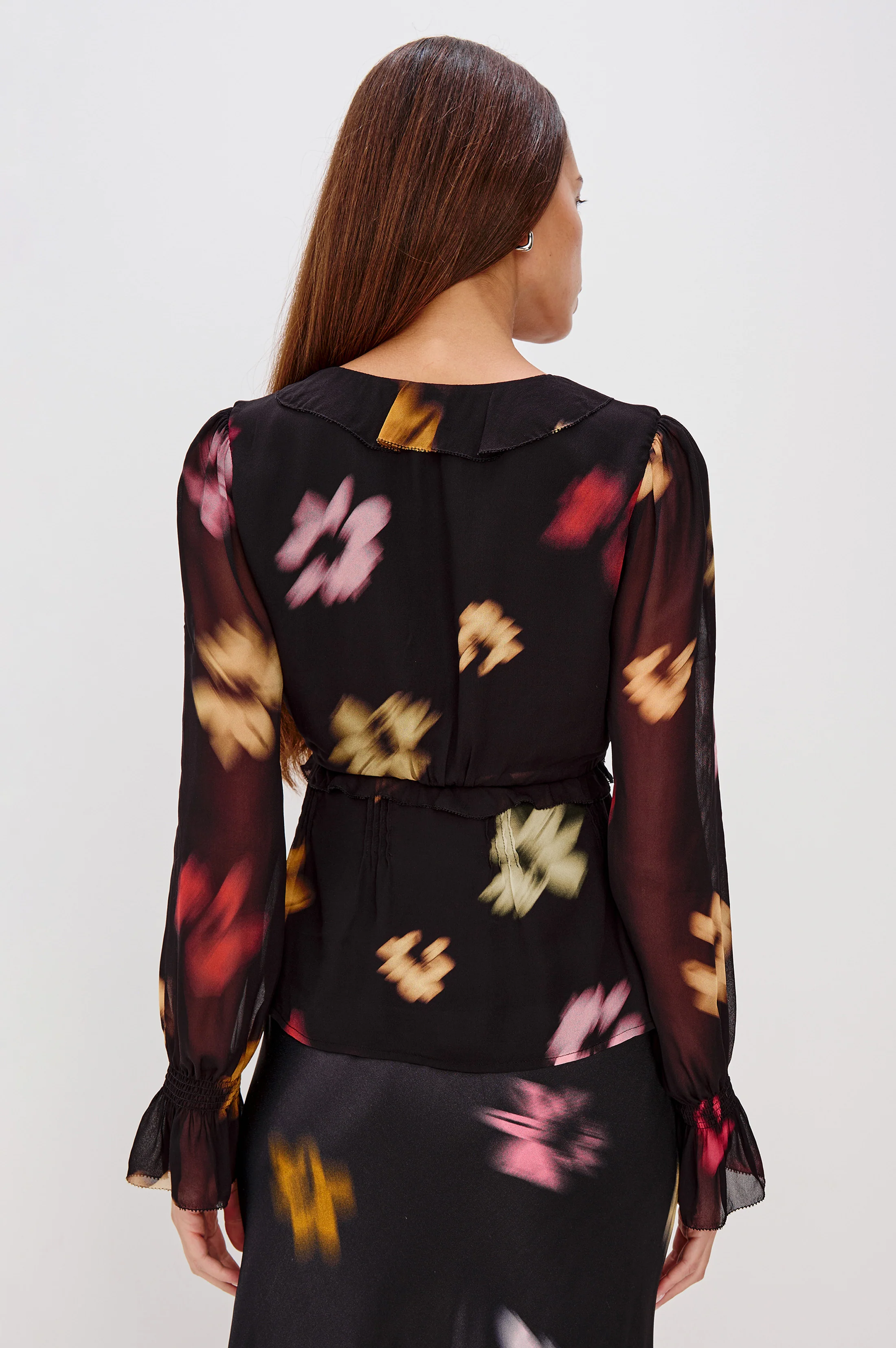 ALIXA TOP - ONYX BLURRED FLORAL - Image 5