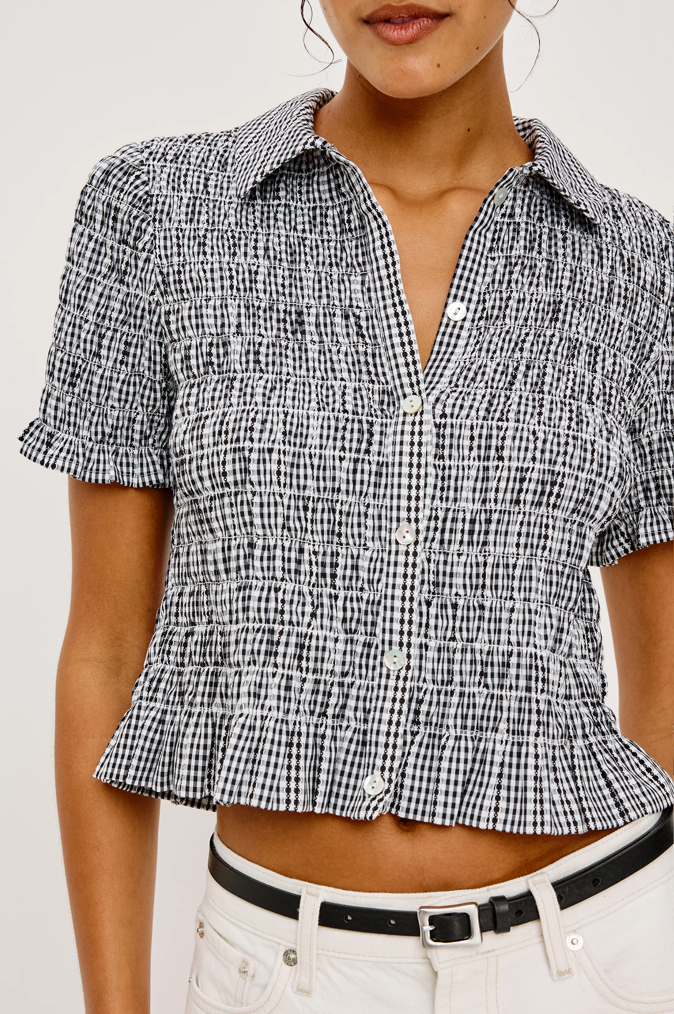 ALTON SHIRT - BLACK GINGHAM - Image 2