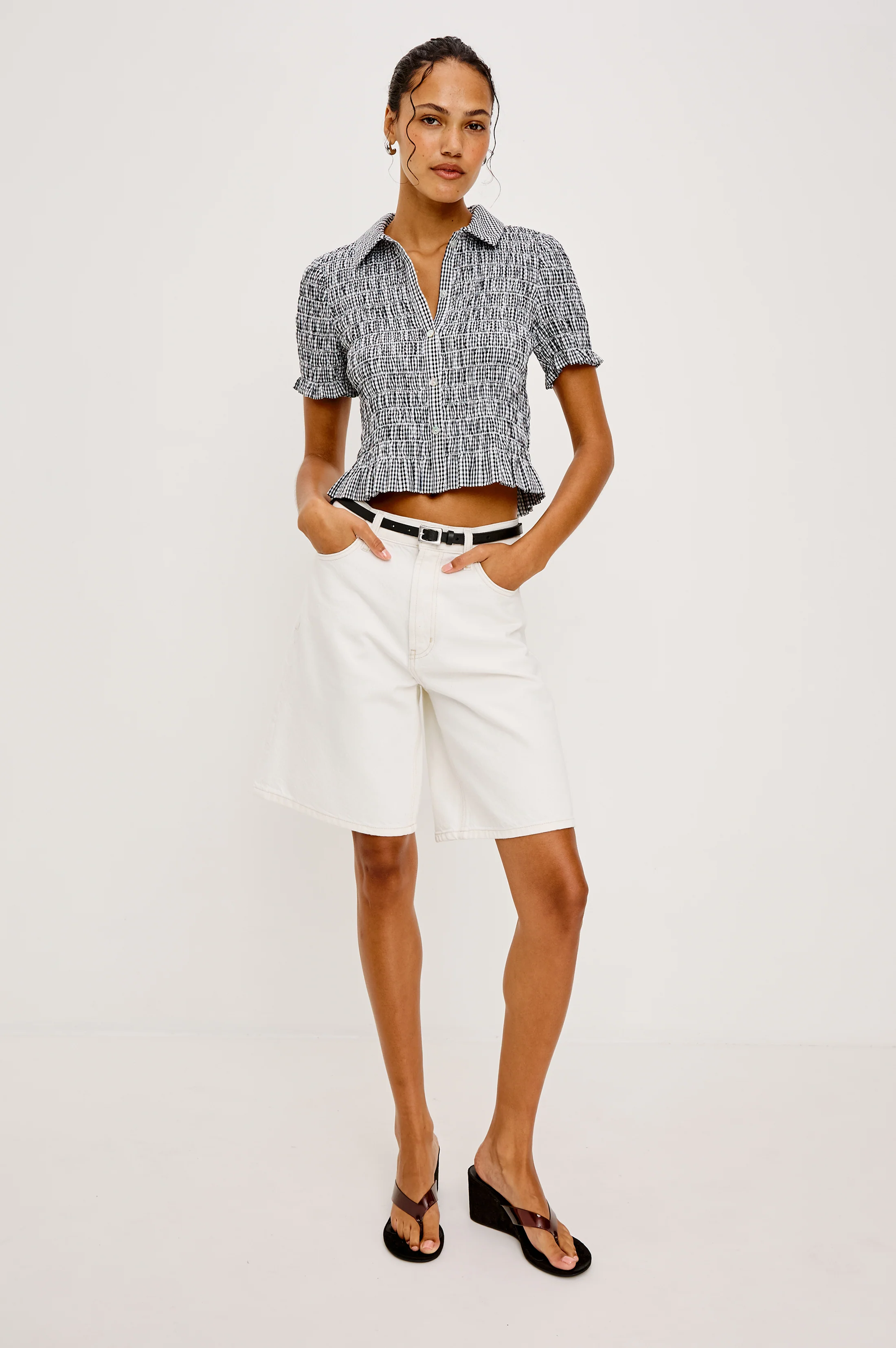 ALTON SHIRT - BLACK GINGHAM - Image 3
