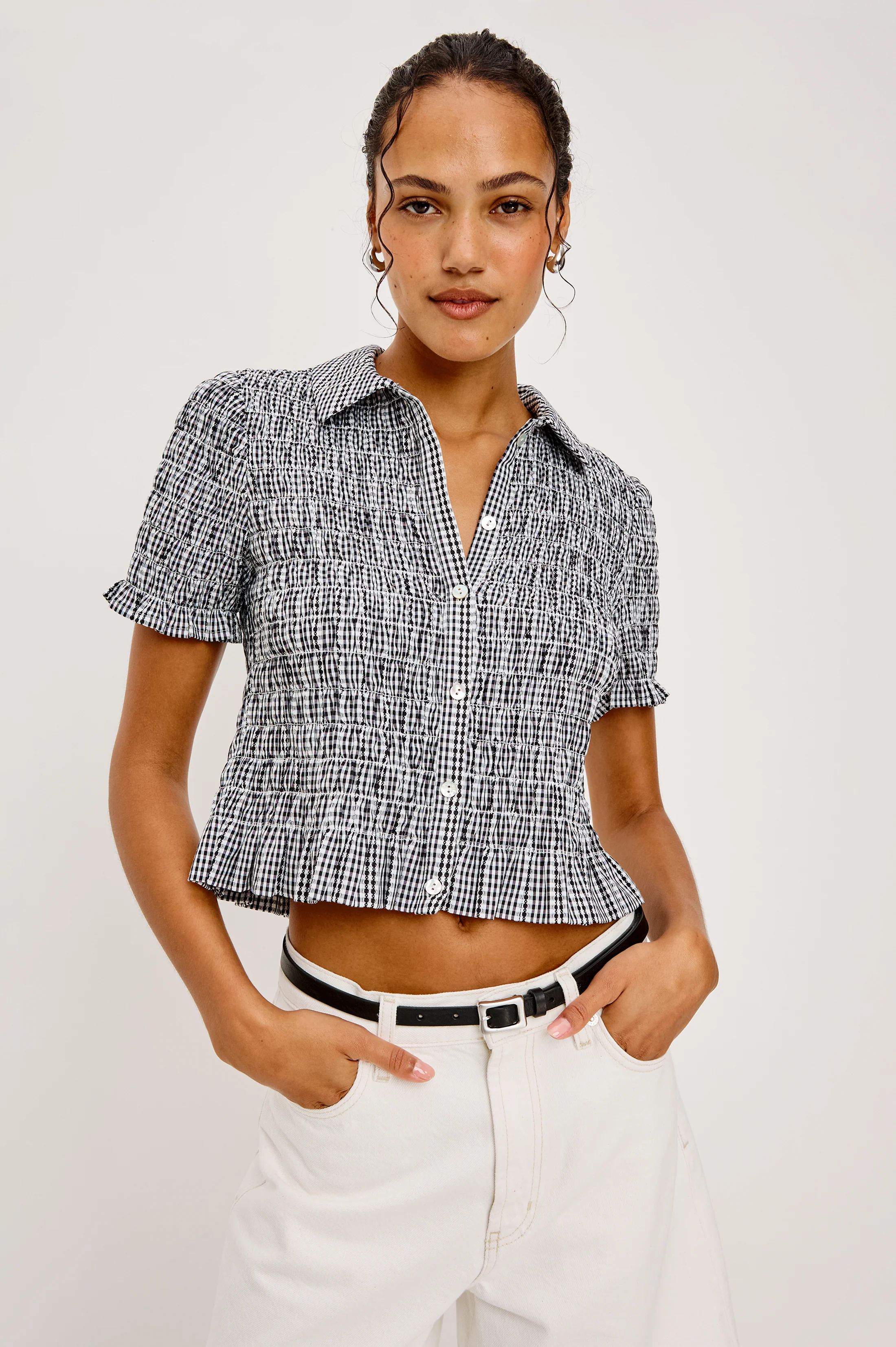 ALTON SHIRT - BLACK GINGHAM - Image 4
