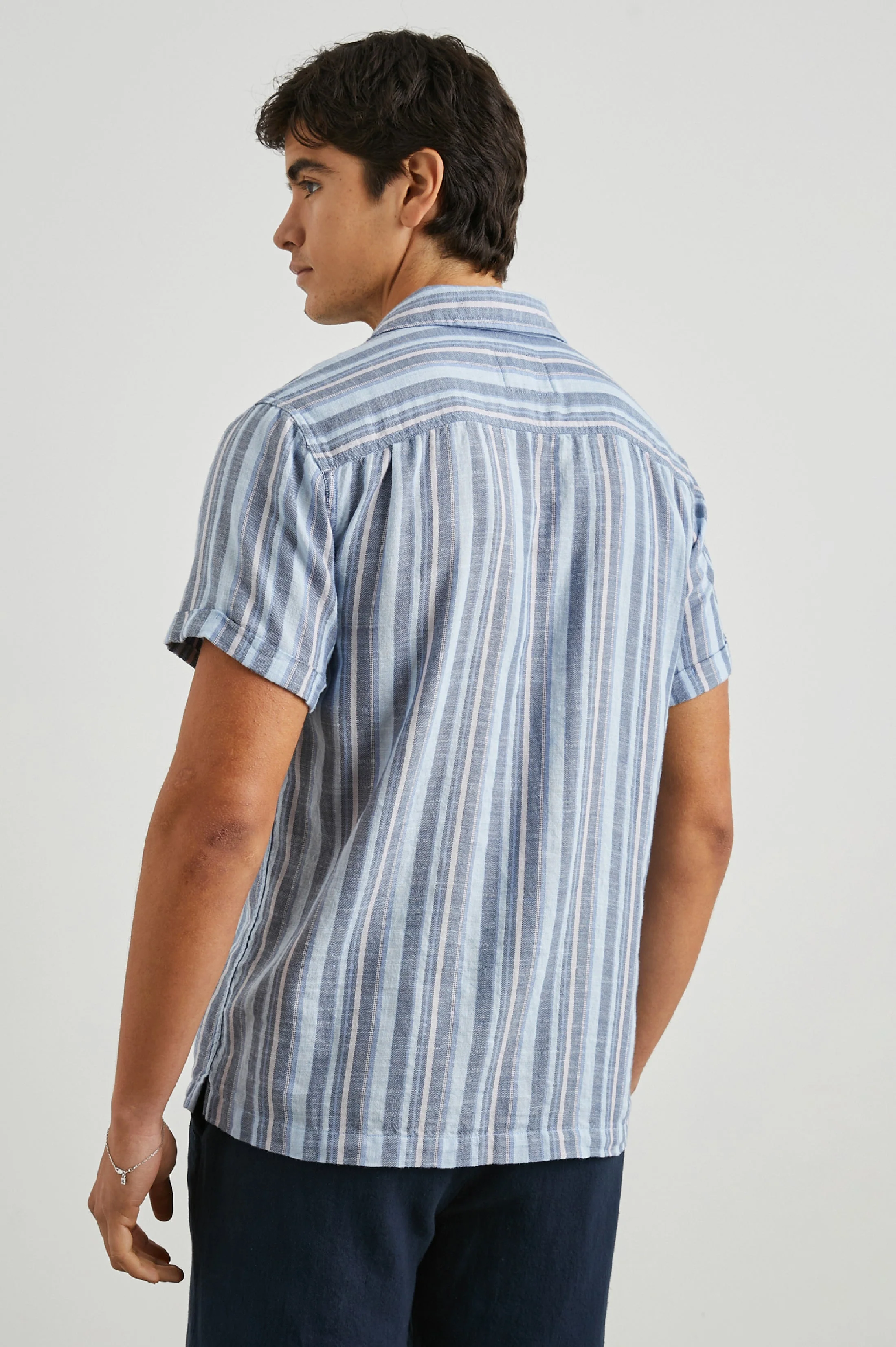 AMALFI SHIRT - POWDER COBALT STRIPE - Image 6