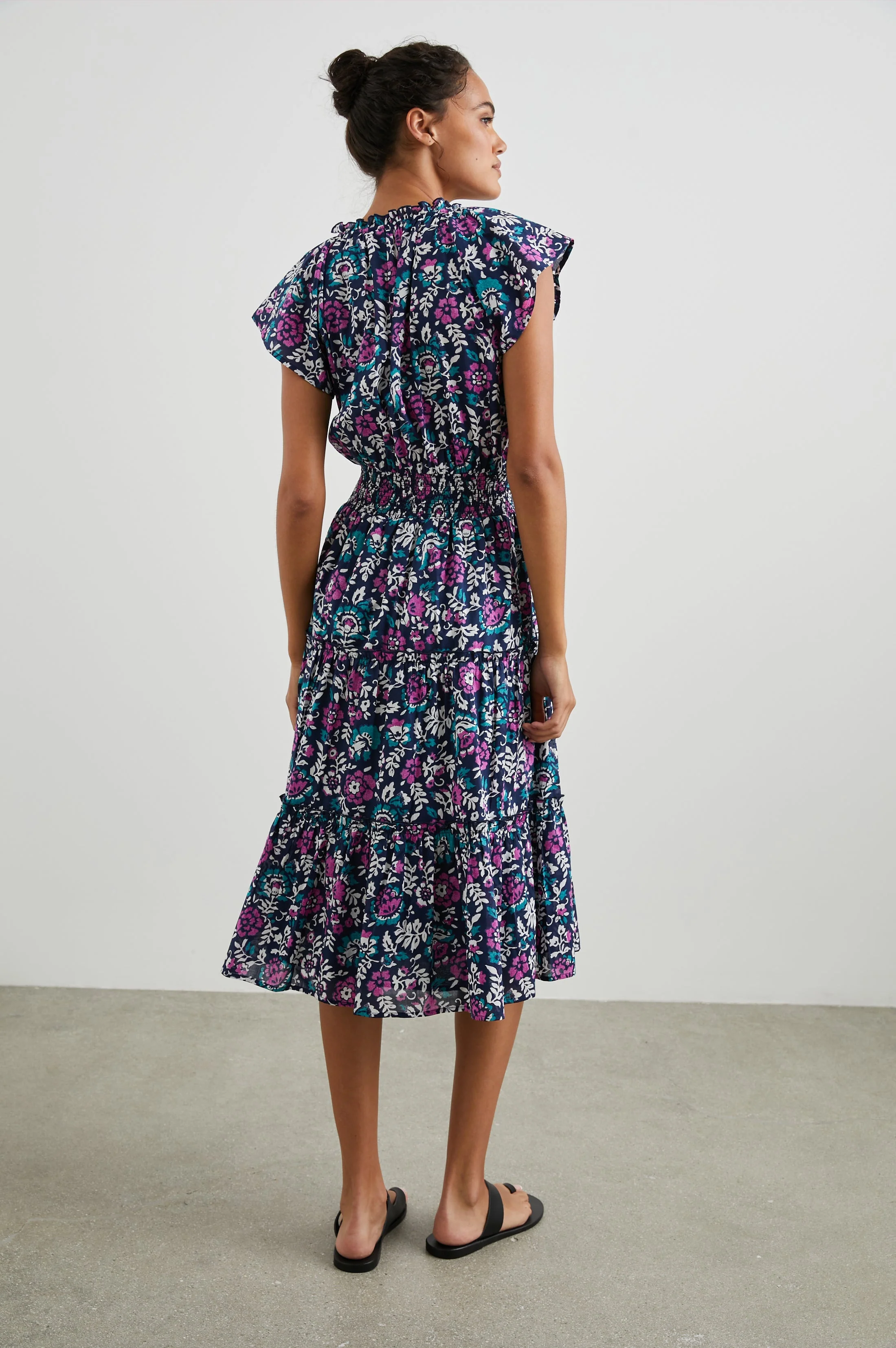 AMELLIA DRESS - WOODBLOCK FLORAL - Image 3