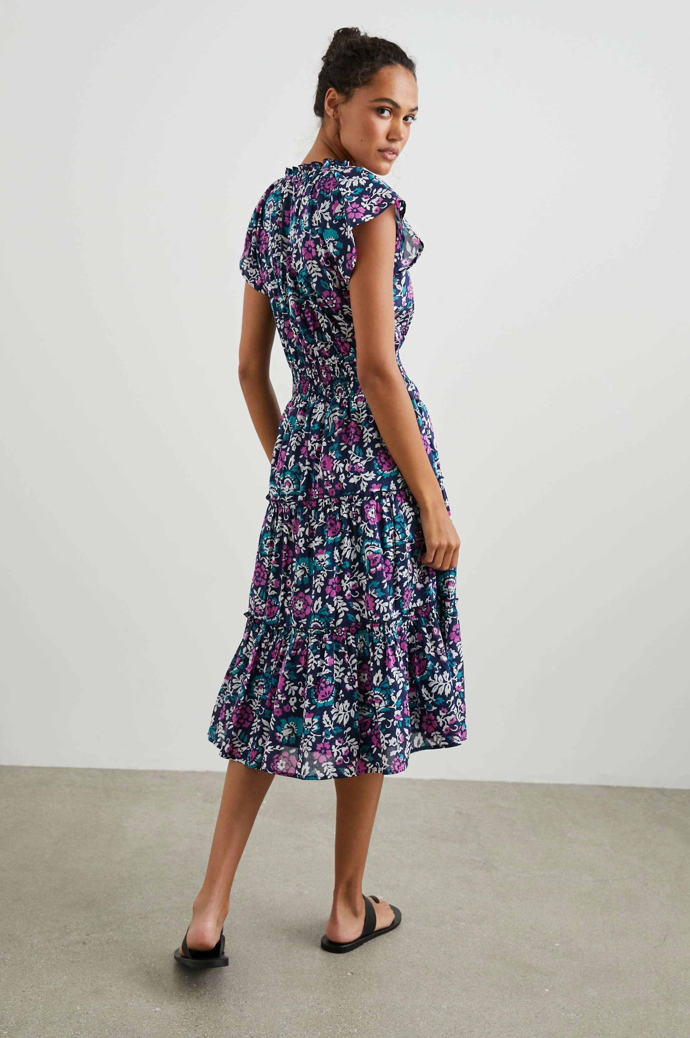 AMELLIA DRESS - WOODBLOCK FLORAL - Image 5