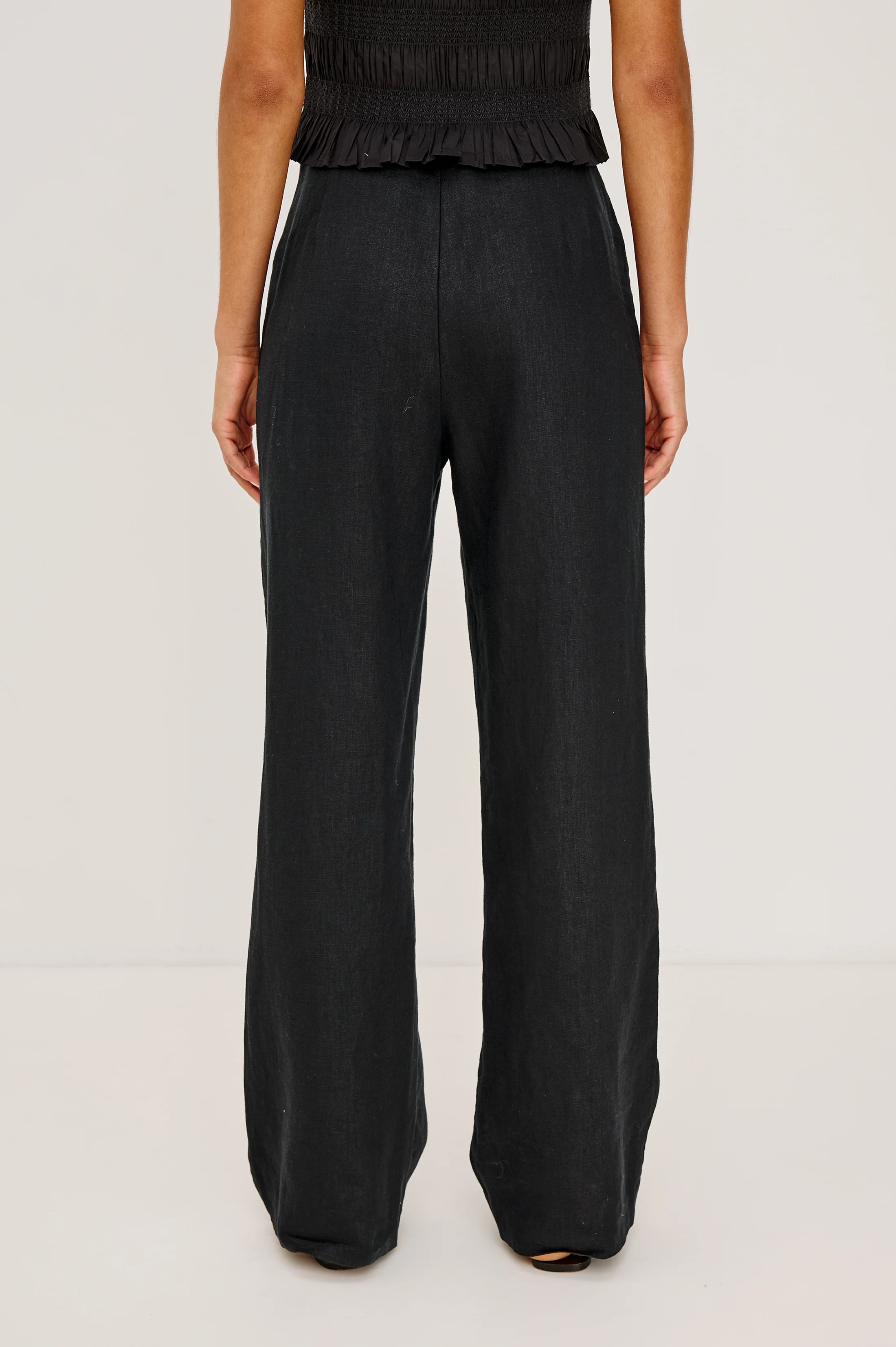 ANDRINE PANT - BLACK LINEN - Image 5