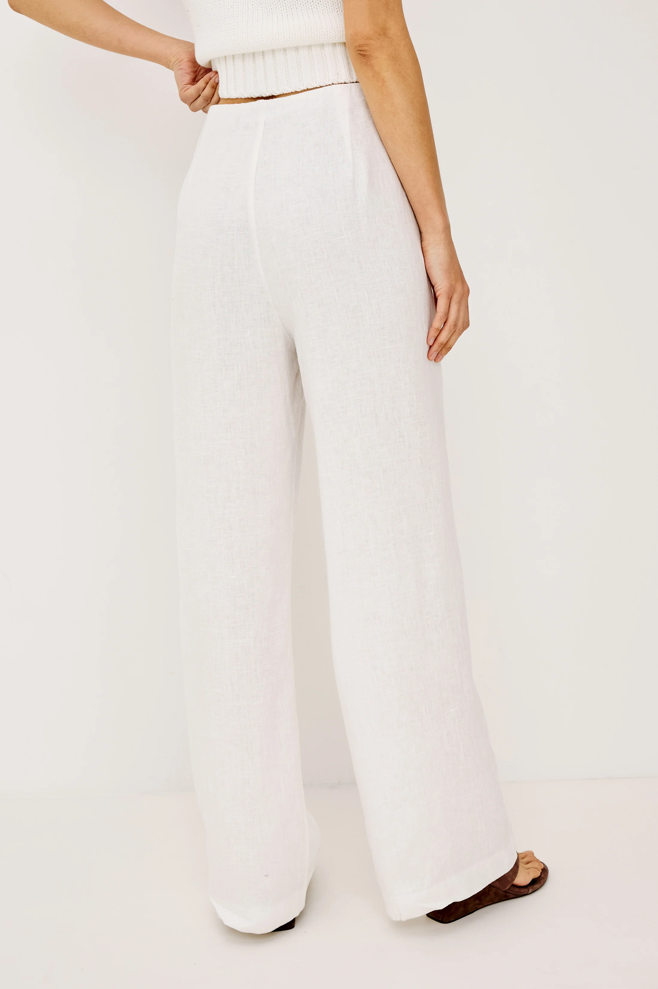 ANDRINE PANT - WHITE LINEN - Image 5