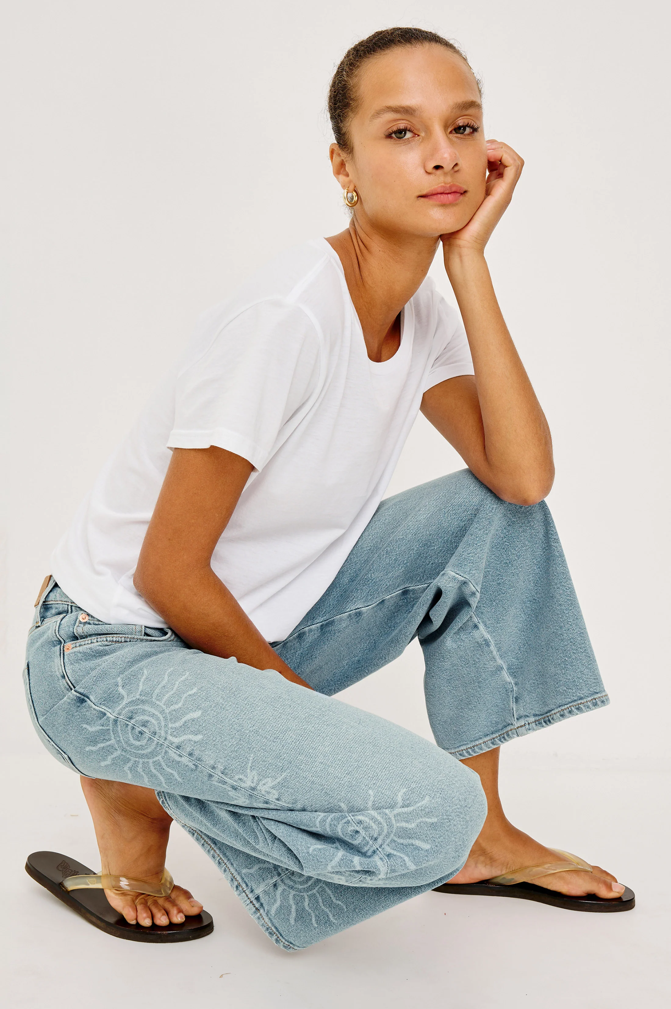 ANGELENO WIDE LEG CROP - SOLEIL LASER