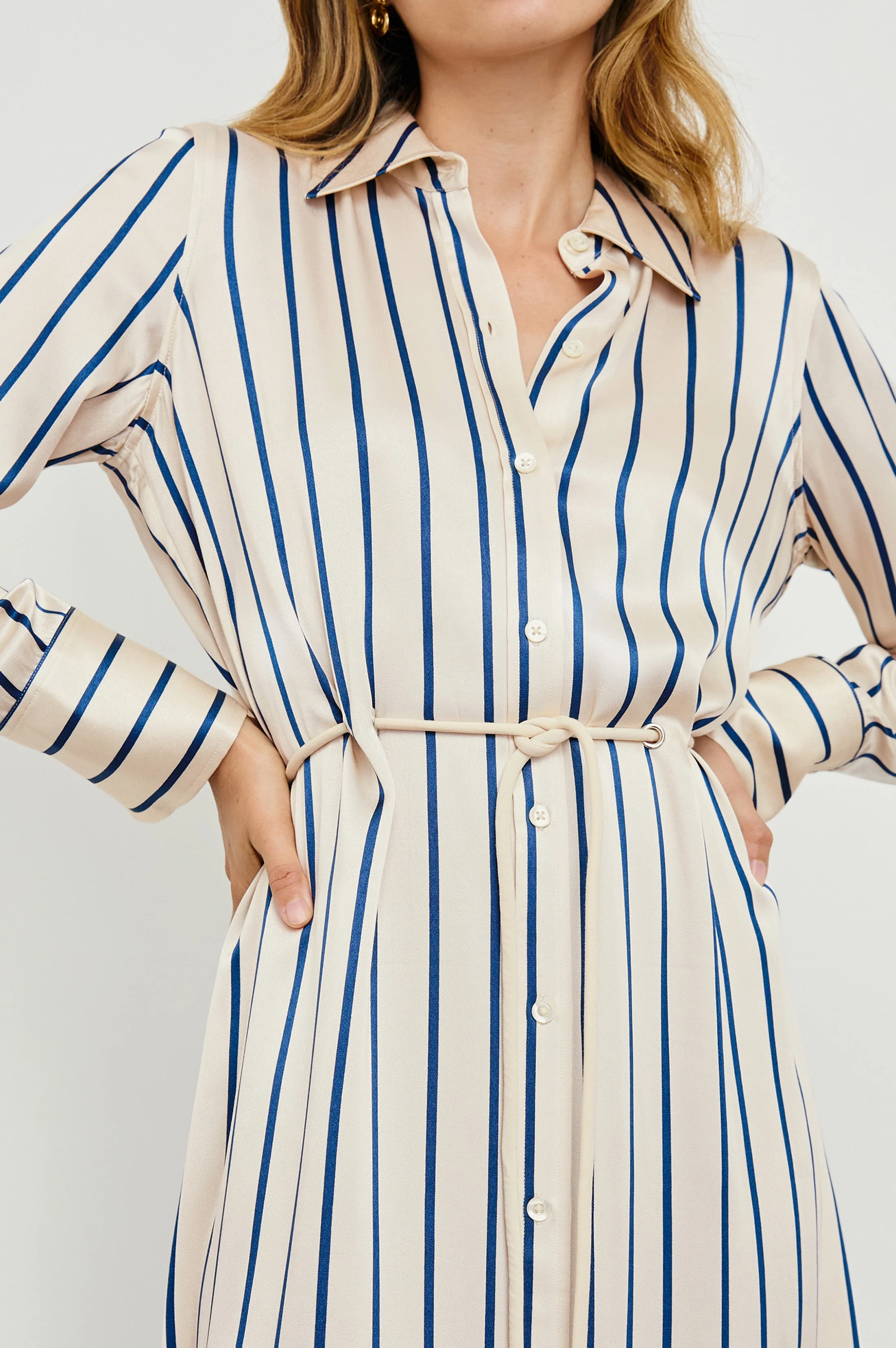 ANINA DRESS - CERAMIC NAVY STRIPE - Image 2