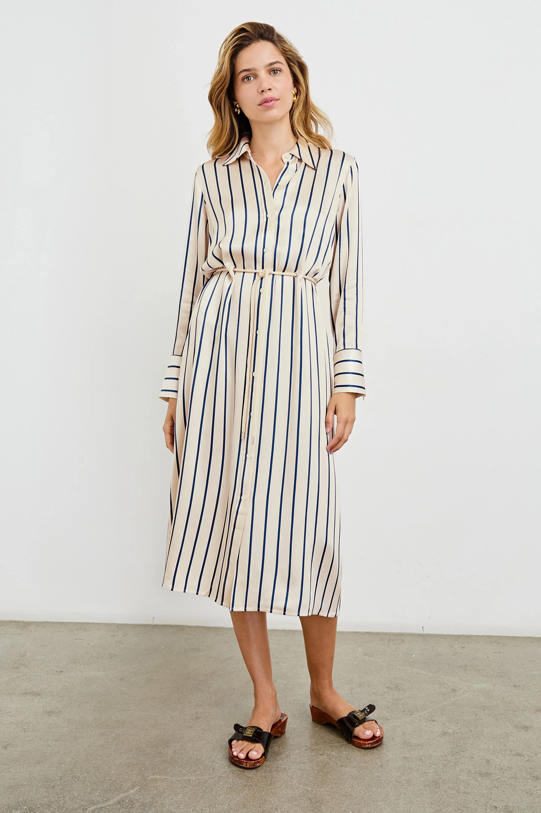 ANINA DRESS - CERAMIC NAVY STRIPE - Image 6