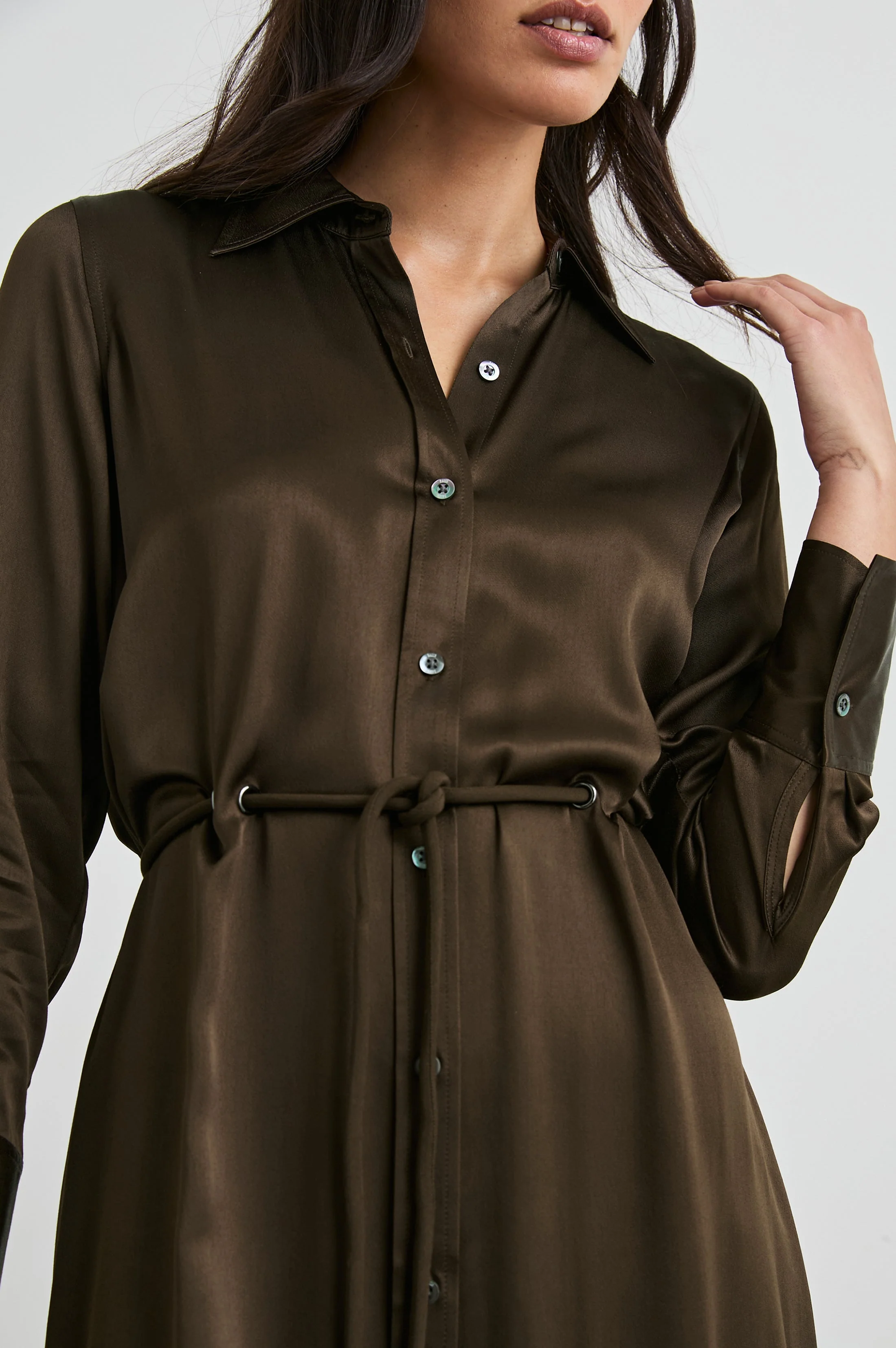 ANINA DRESS - DARK MOSS - Image 2