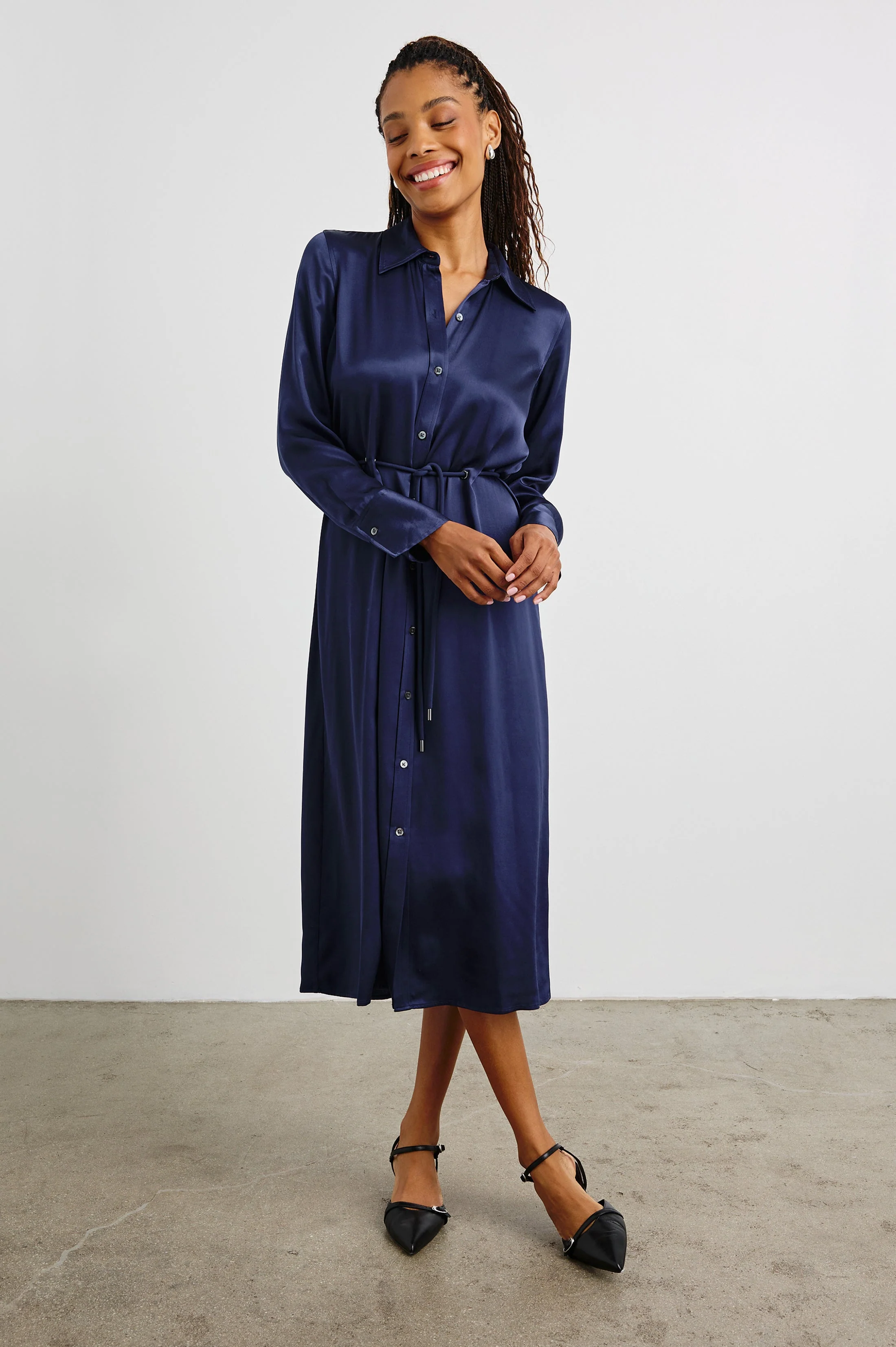 ANINA DRESS - NAVY - Image 3