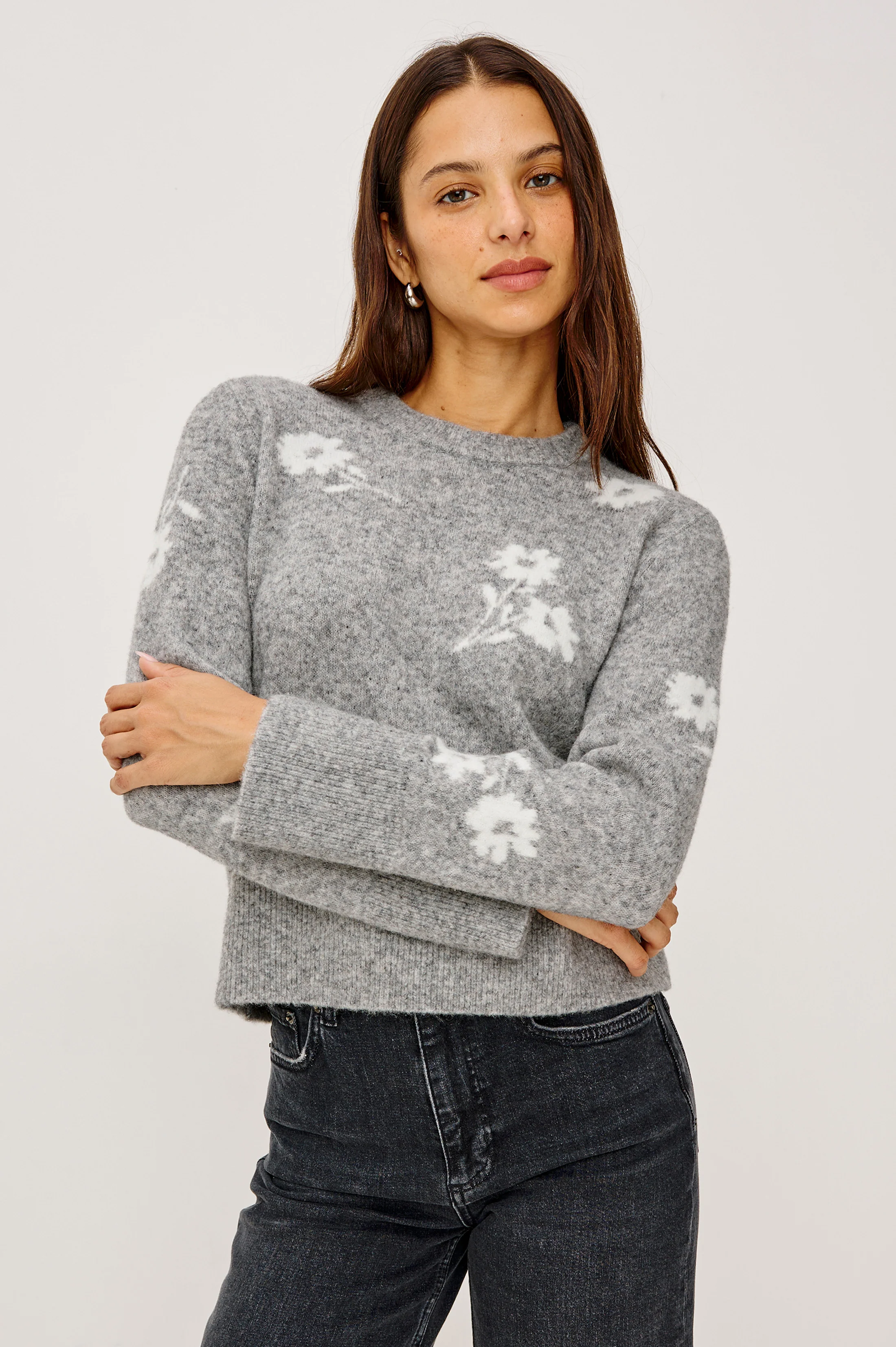 ANISE SWEATER - HEATHER FLORAL