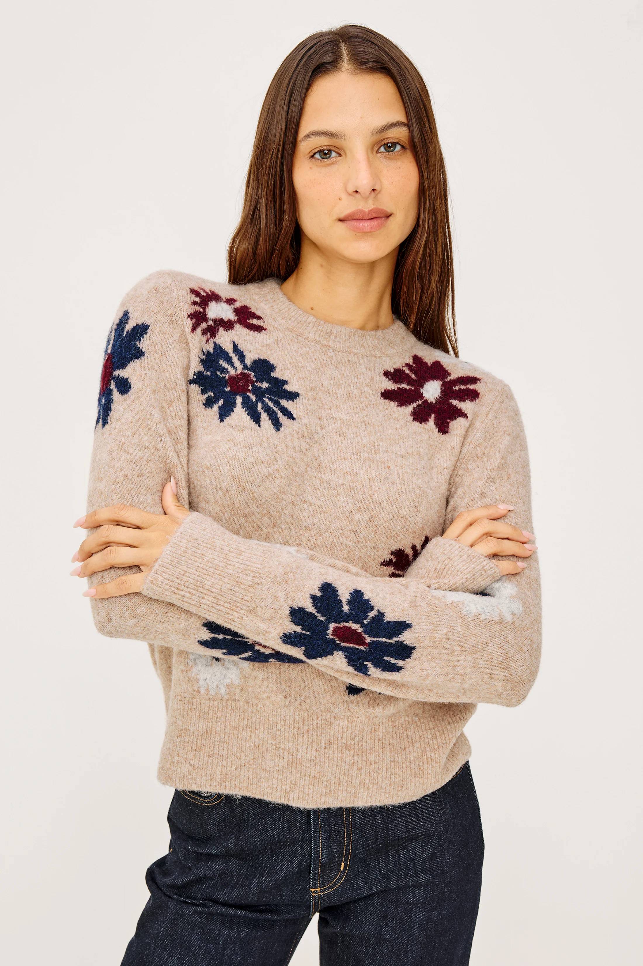 ANISE SWEATER - OAT DAISIES