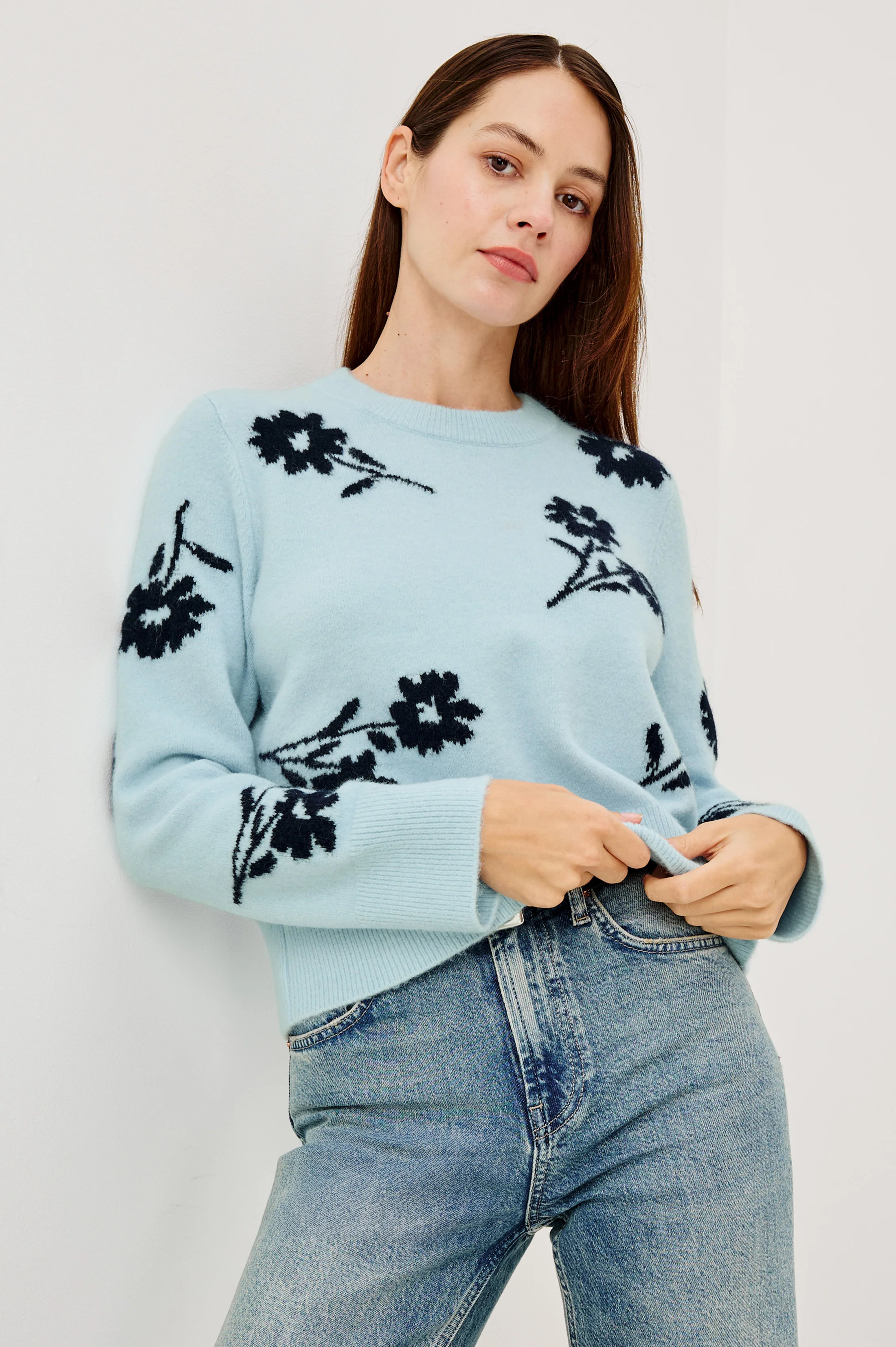 ANISE SWEATER - WINTER BLUE FLORAL - Image 2