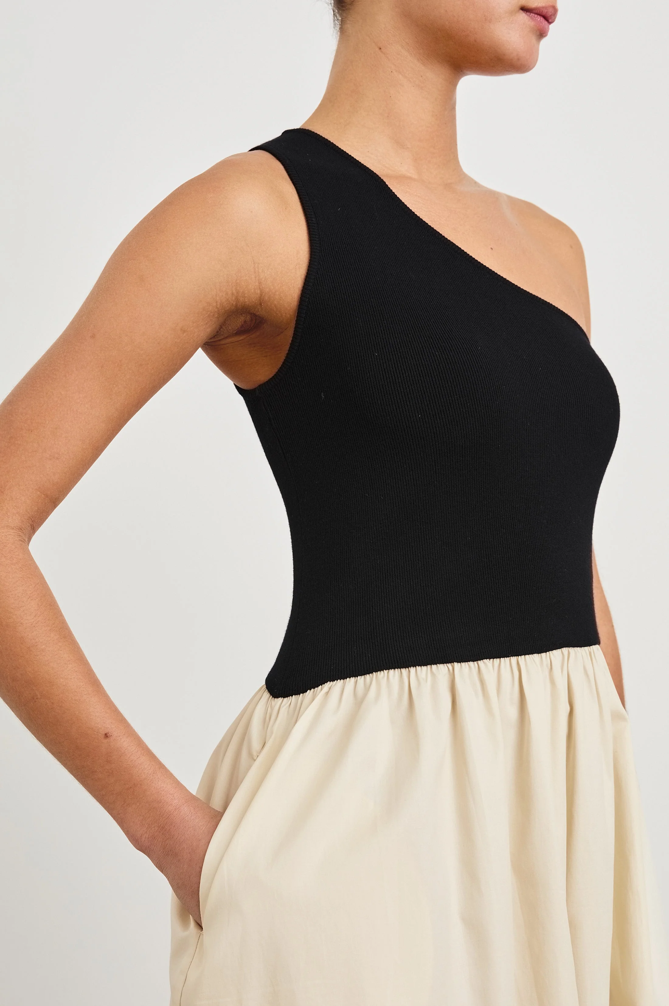 ANITA DRESS - BLACK IVORY - Image 2