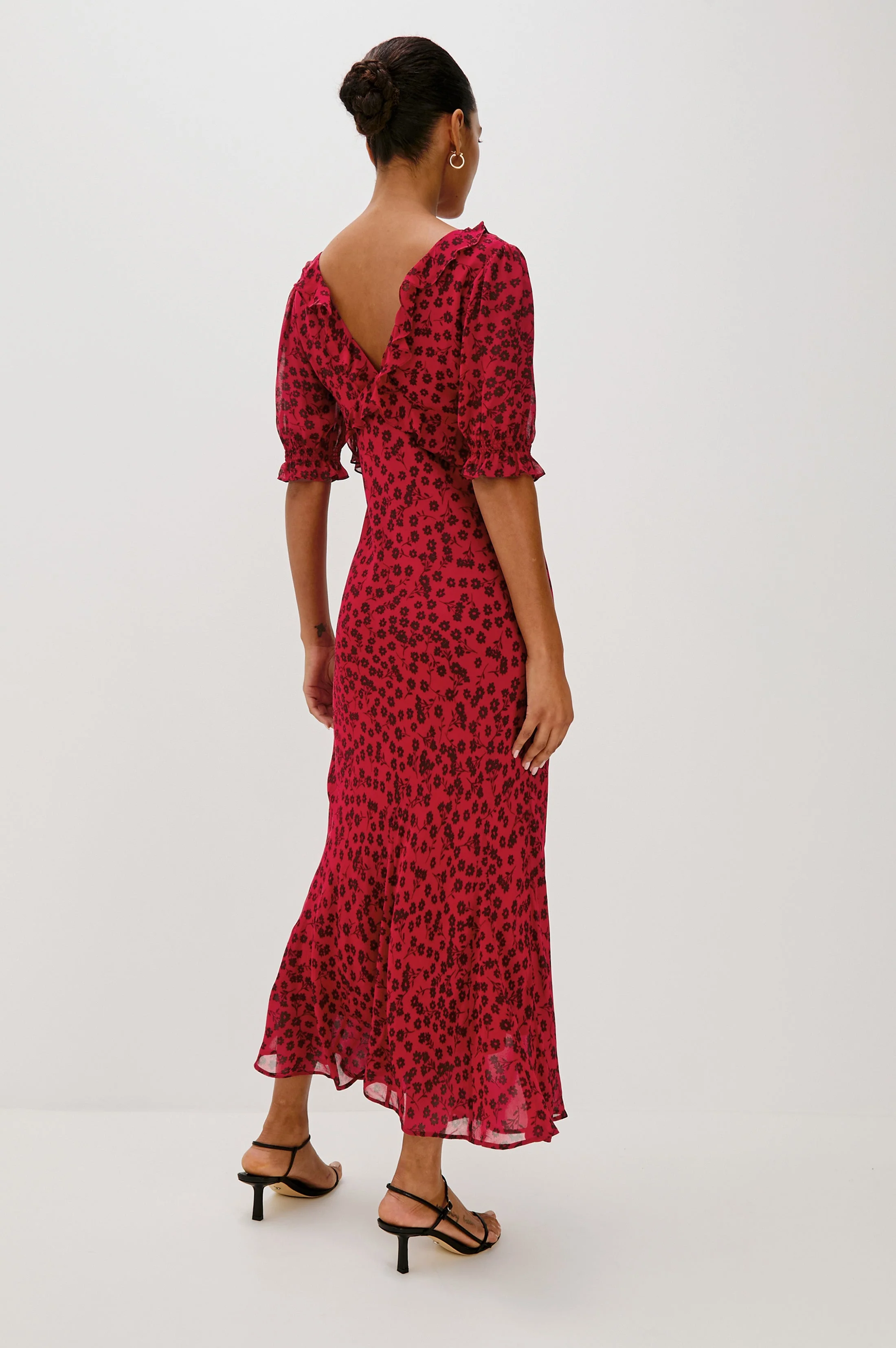 ANNMARIE DRESS - CARMINE DAISIES - Image 5