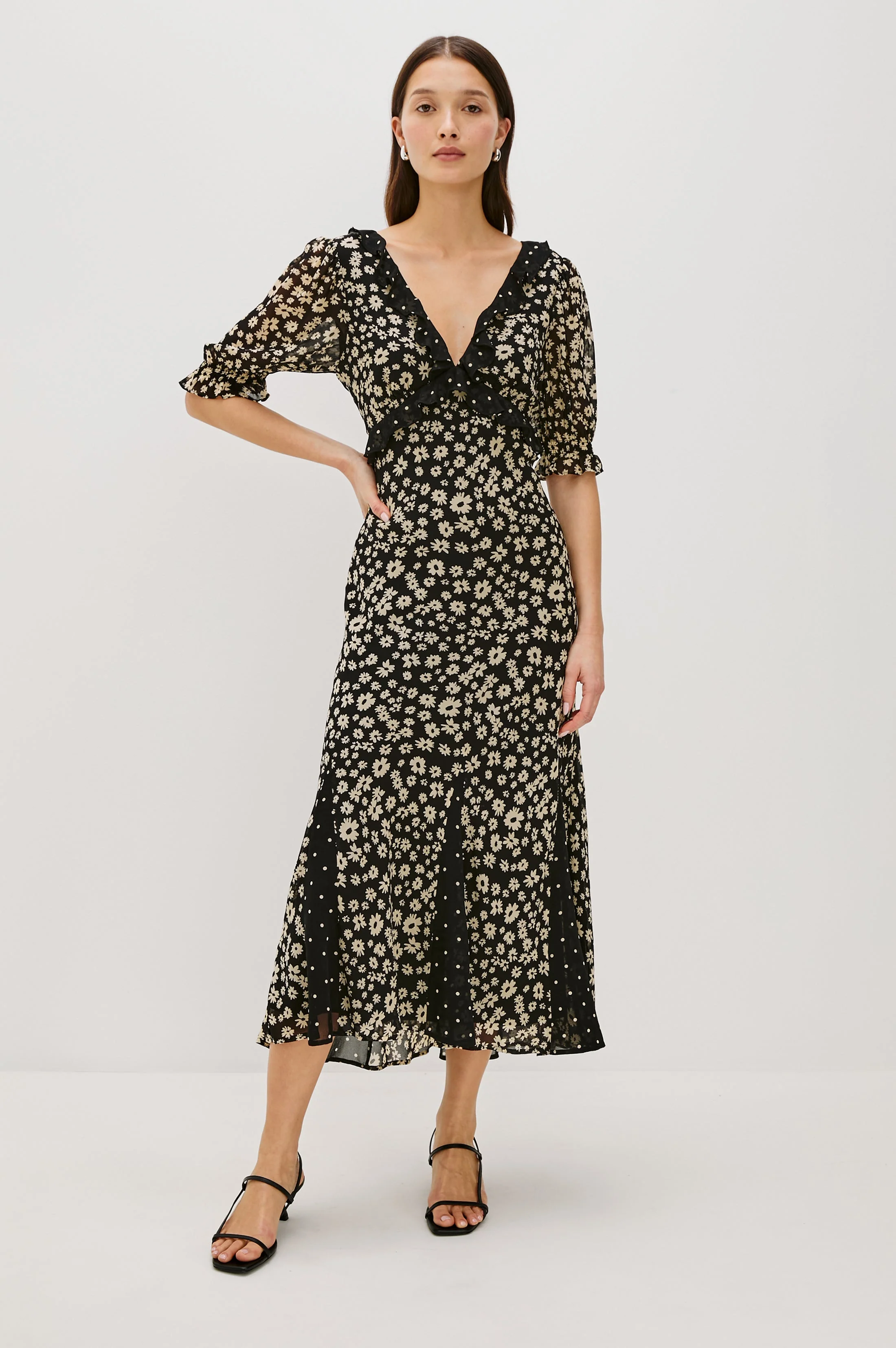 ANNMARIE DRESS - DAISY DOT COMBO - Image 3