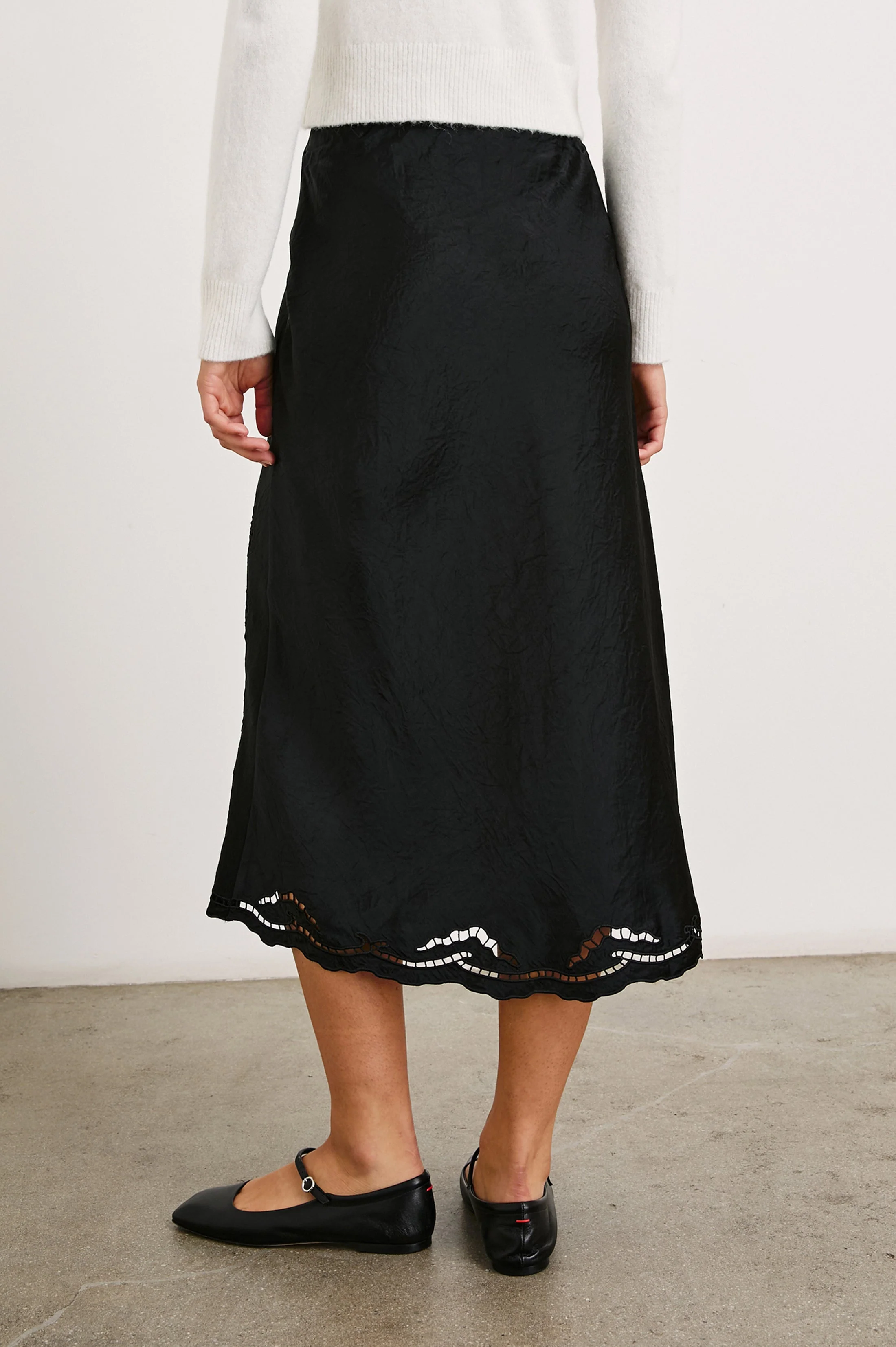ANYA SKIRT - BLACK EYELET - Image 4