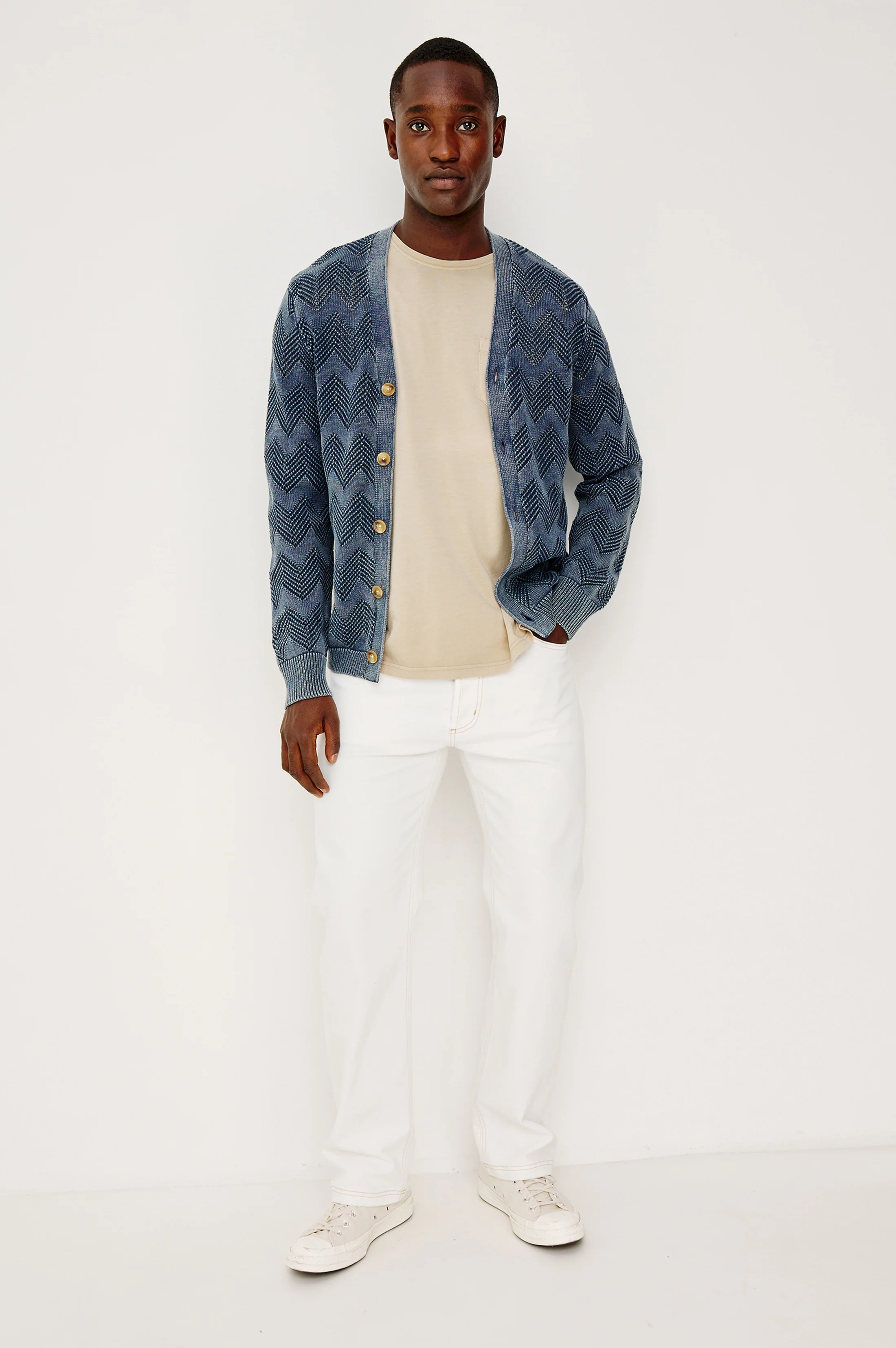 ASHE CARDIGAN - SUNFADED NAVY - Image 3