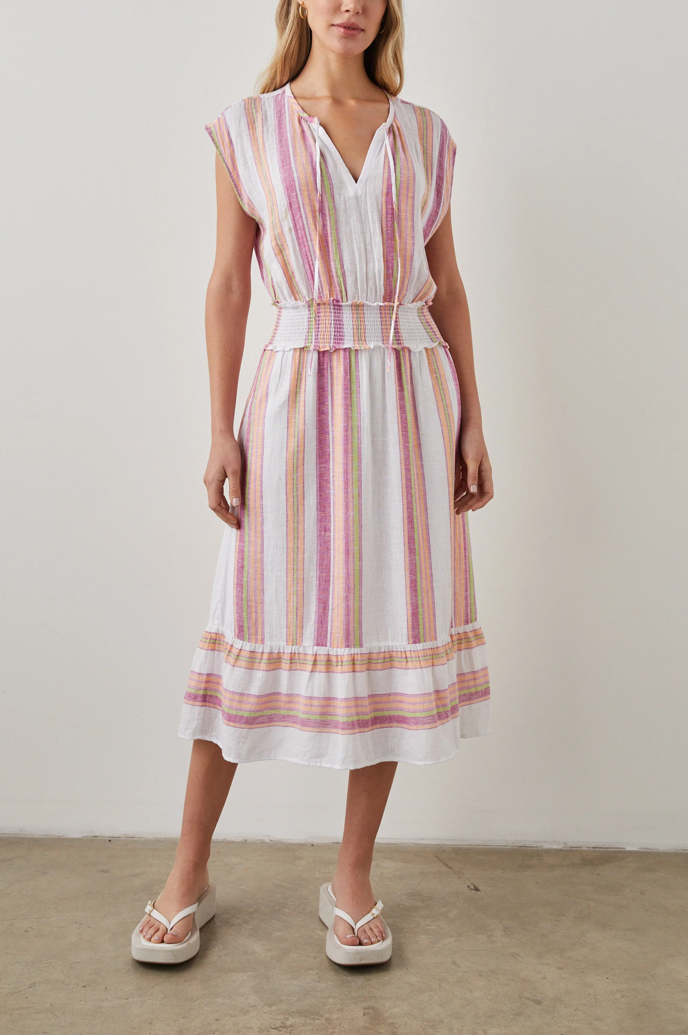 ASHLYN DRESS - HIBISCUS STRIPE - Image 3