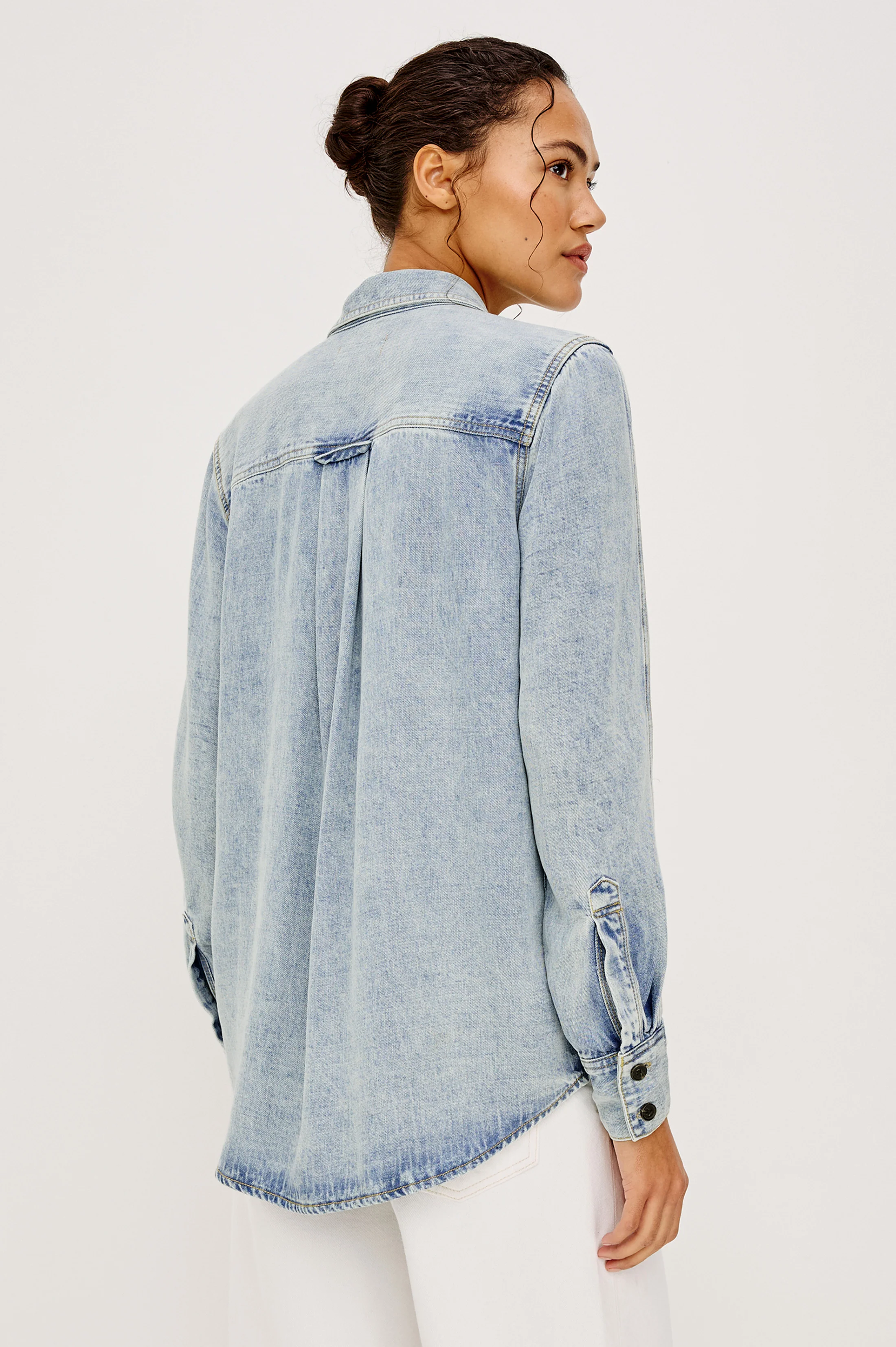 ATTICUS SHIRT - BLEACHED INDIGO - Image 5