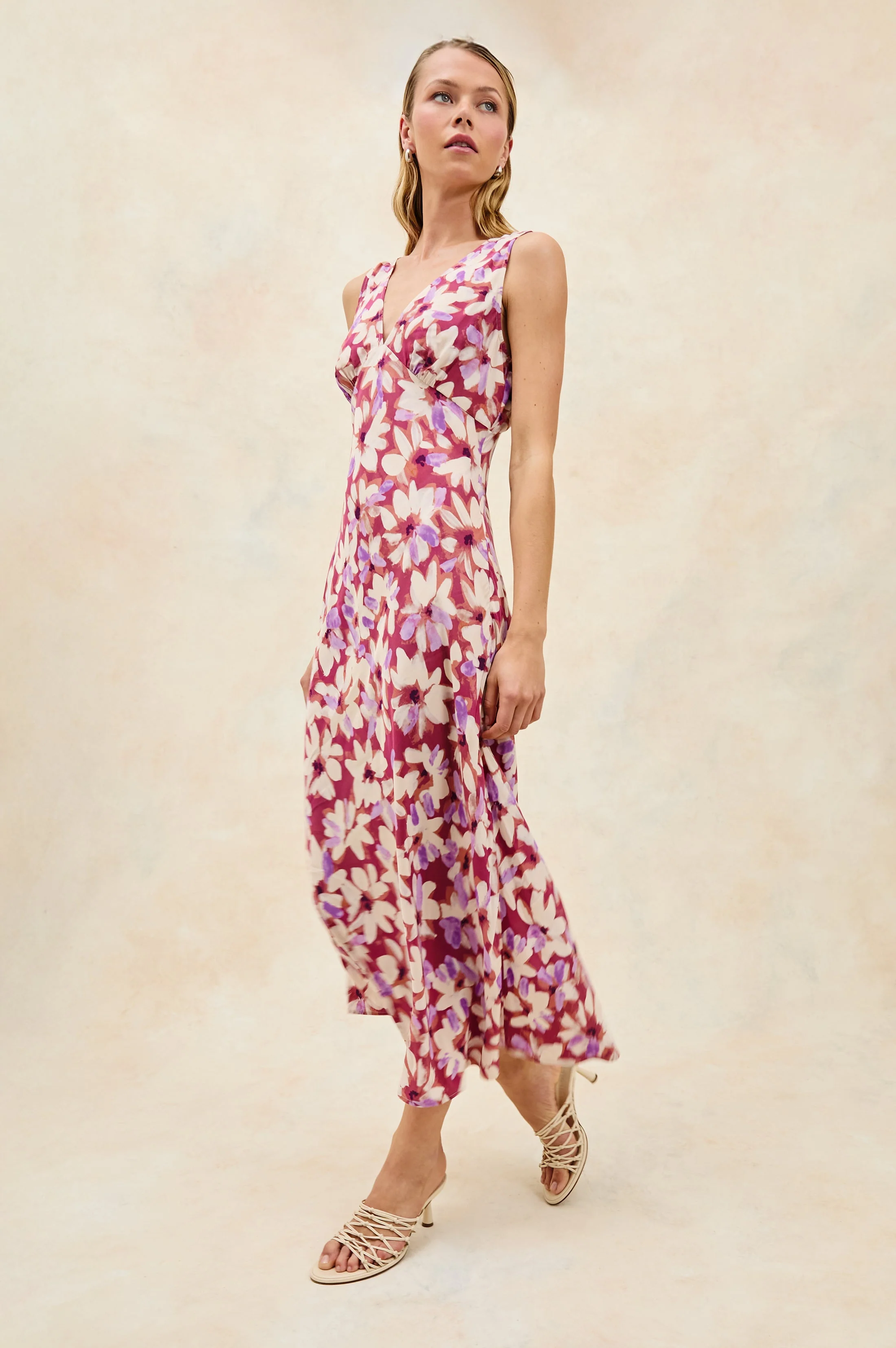 AUDRINA DRESS - AMARANTH