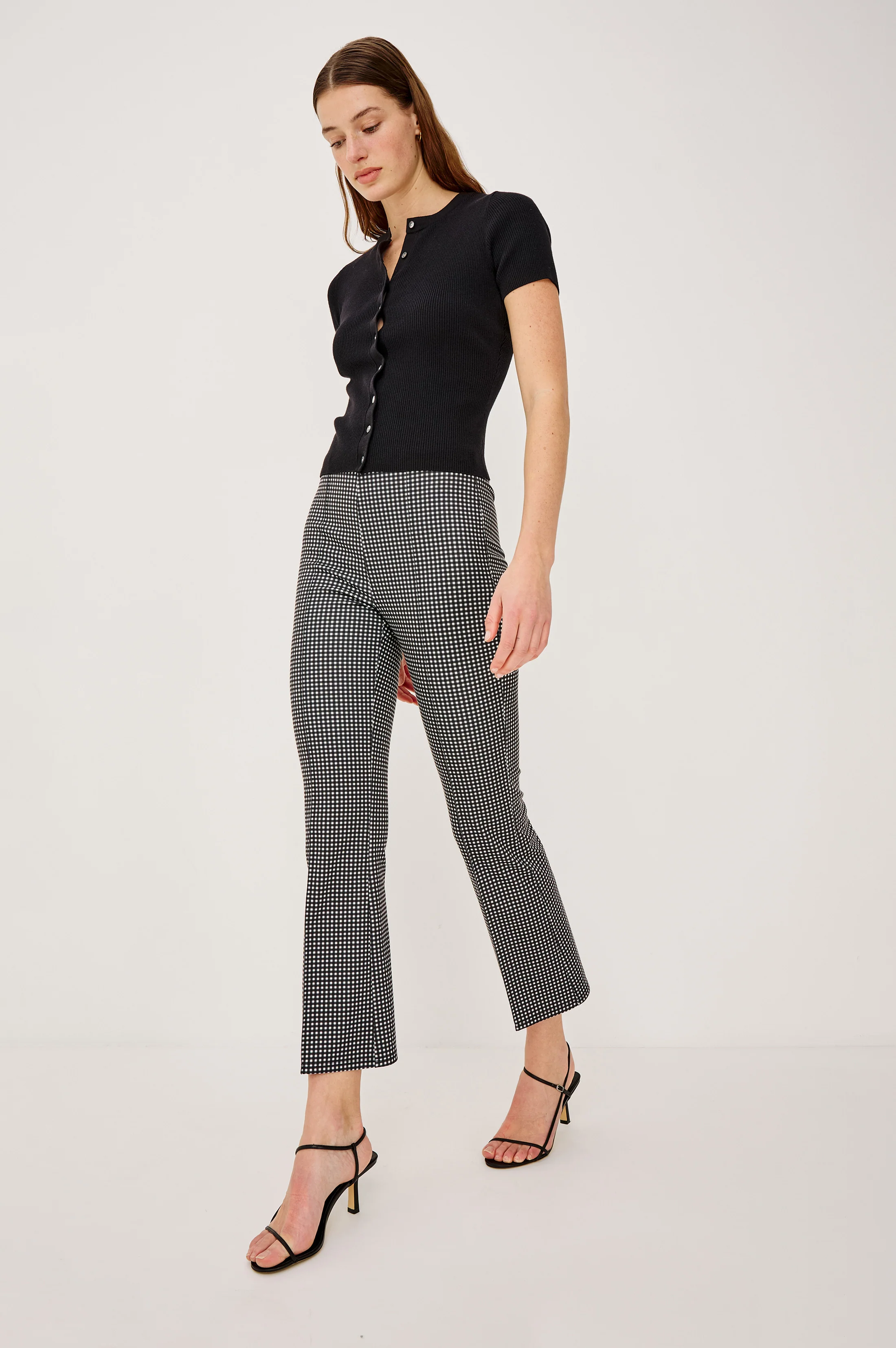 AURAY PANT - BLACK GINGHAM - Image 3