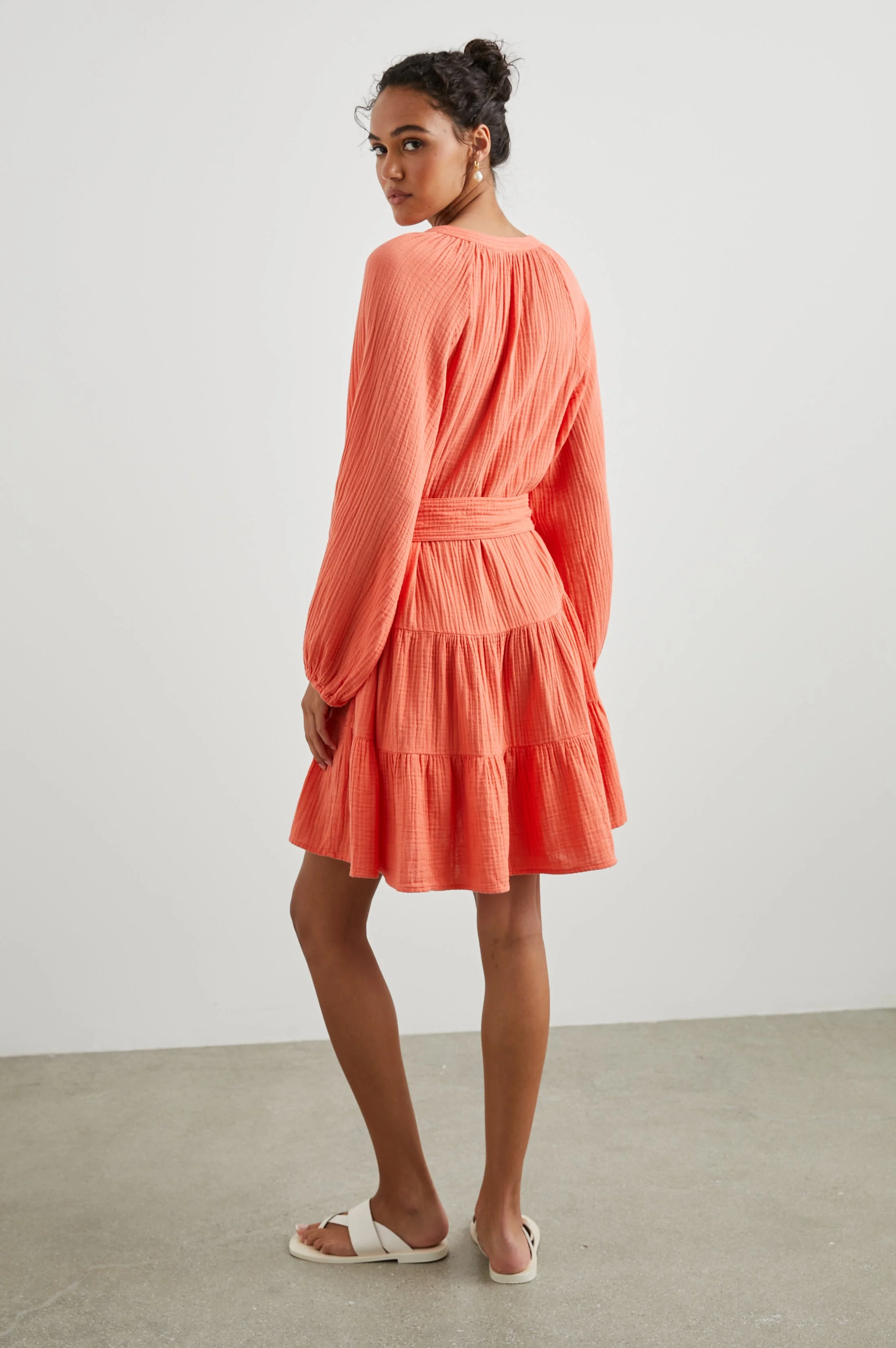 AURETA DRESS - PAPAYA - Image 5
