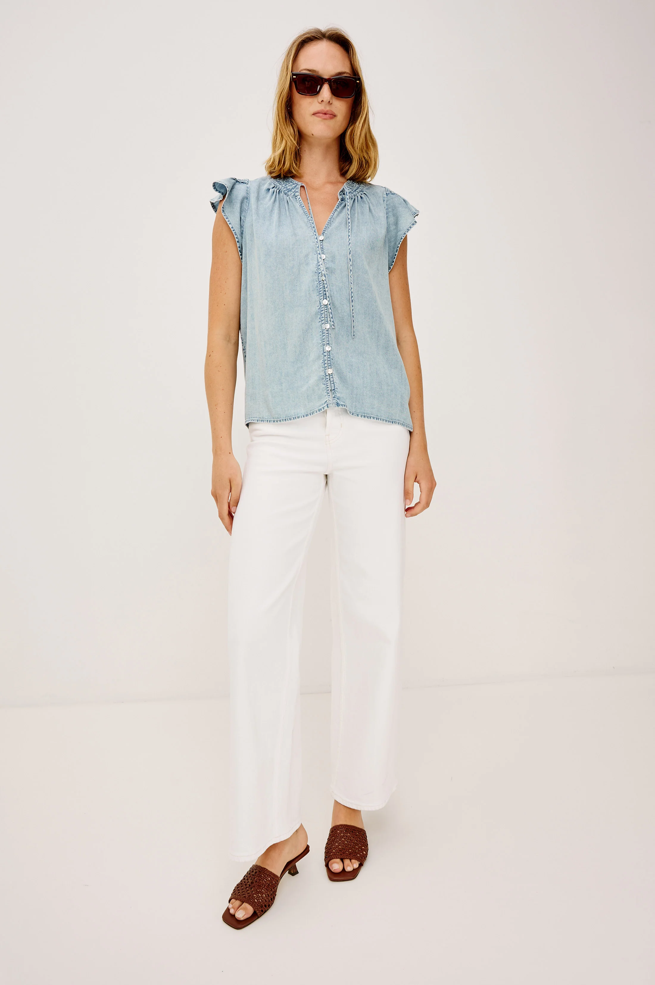 AVIVA TOP - BLEACHED INDIGO - Image 3
