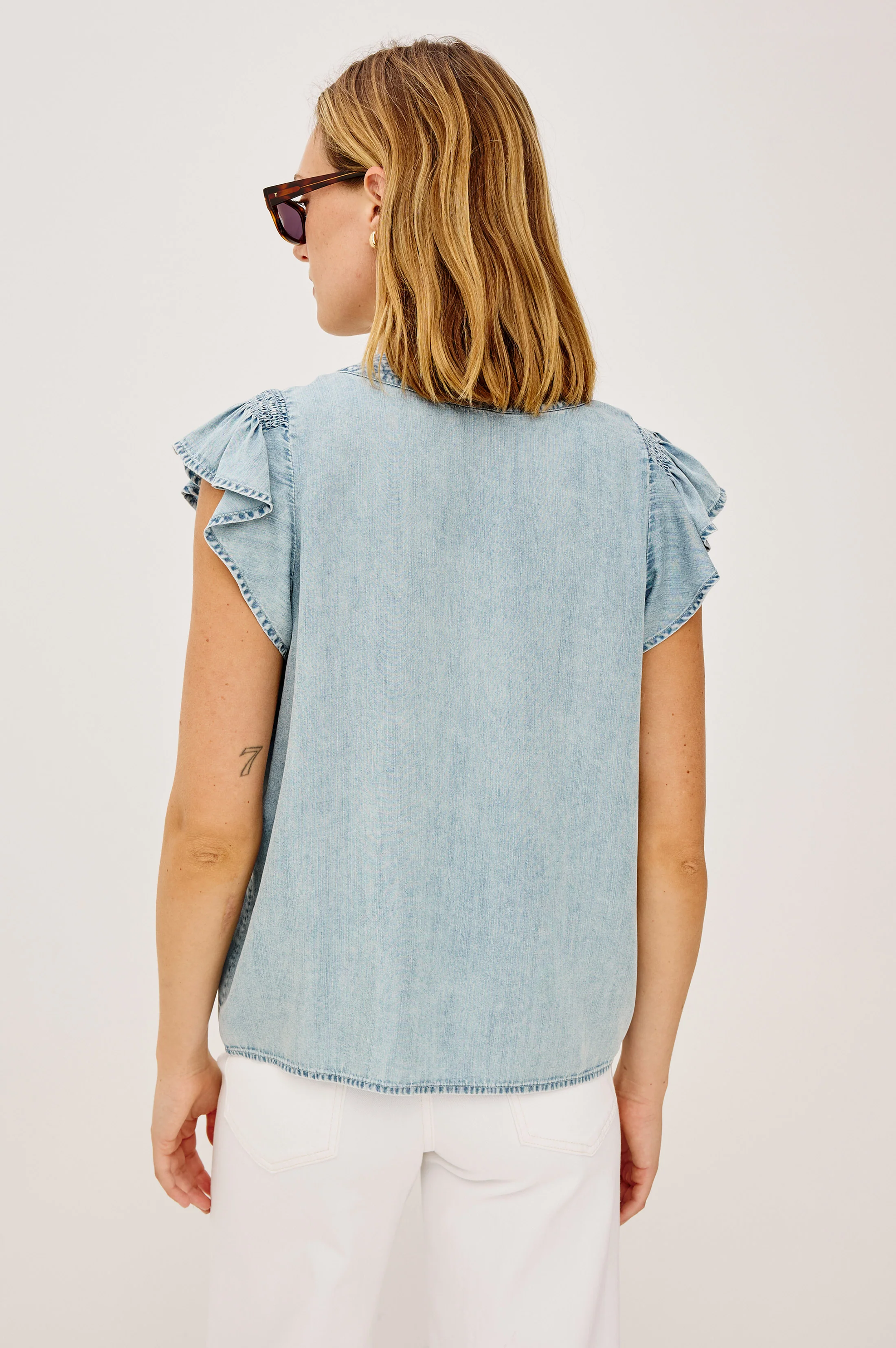 AVIVA TOP - BLEACHED INDIGO - Image 5