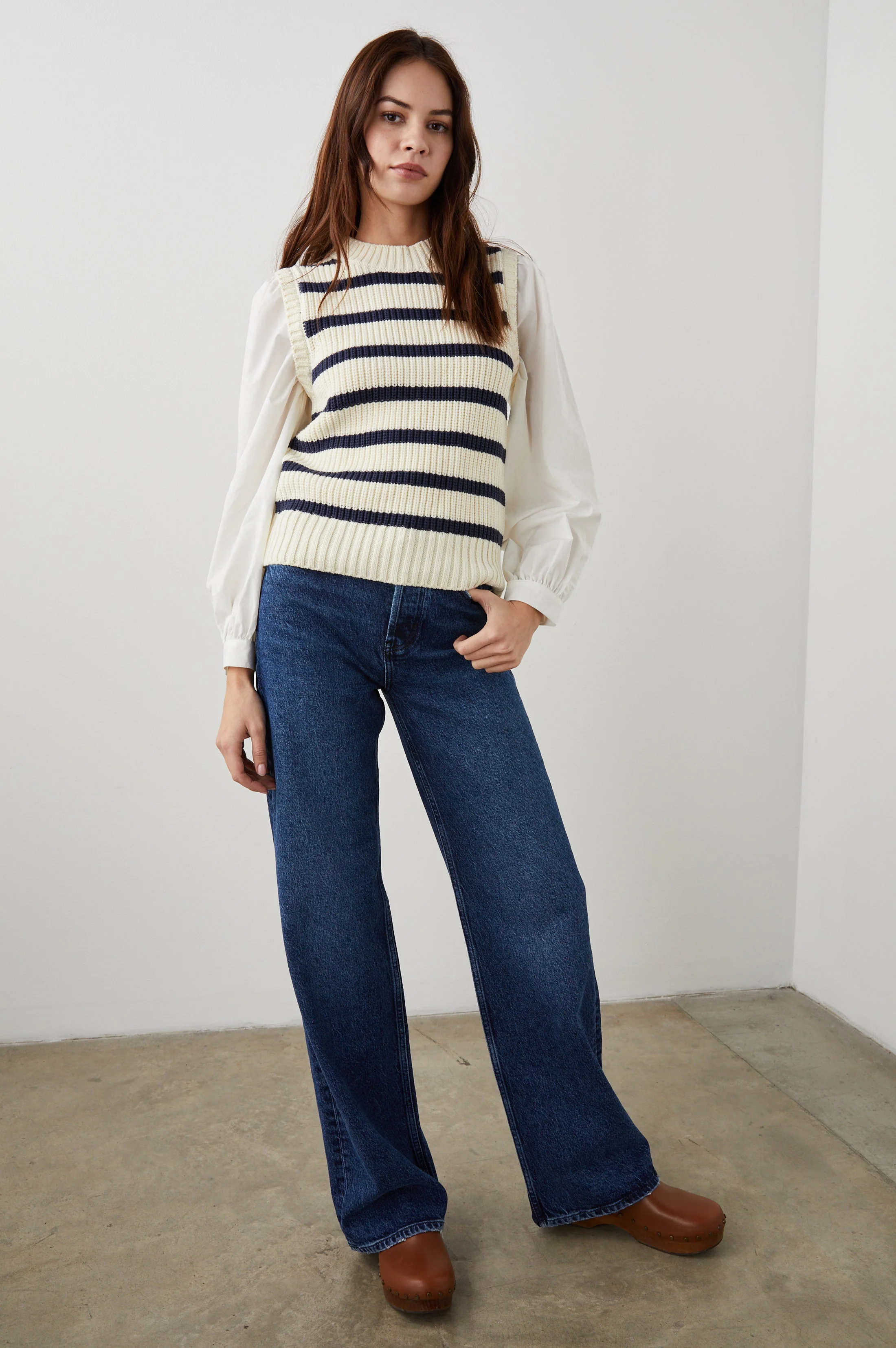 BAMBI SWEATER - IVORY NAVY STRIPE - Image 4