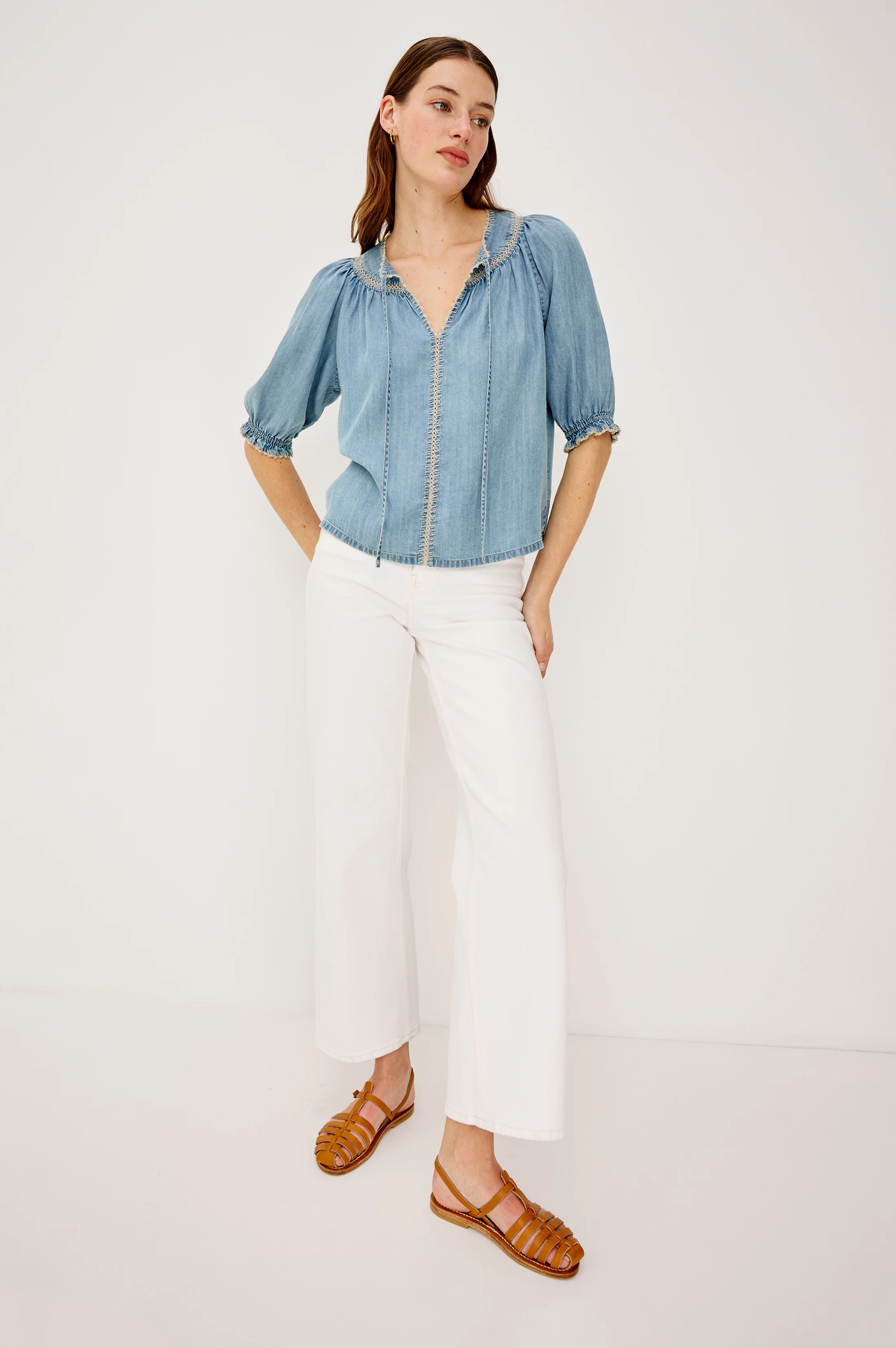 BELINA TOP - WASHED BLUE - Image 3