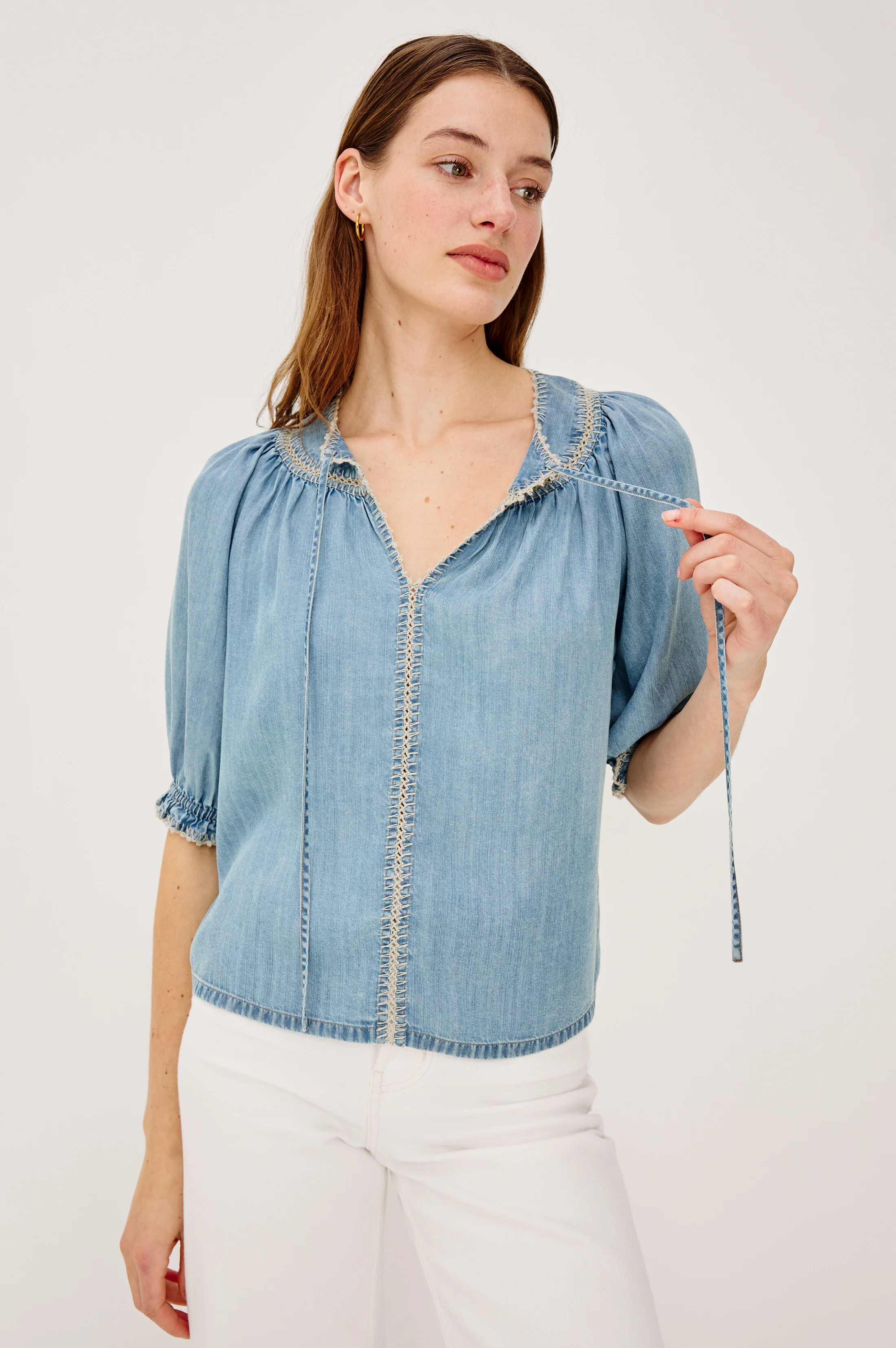 BELINA TOP - WASHED BLUE - Image 4