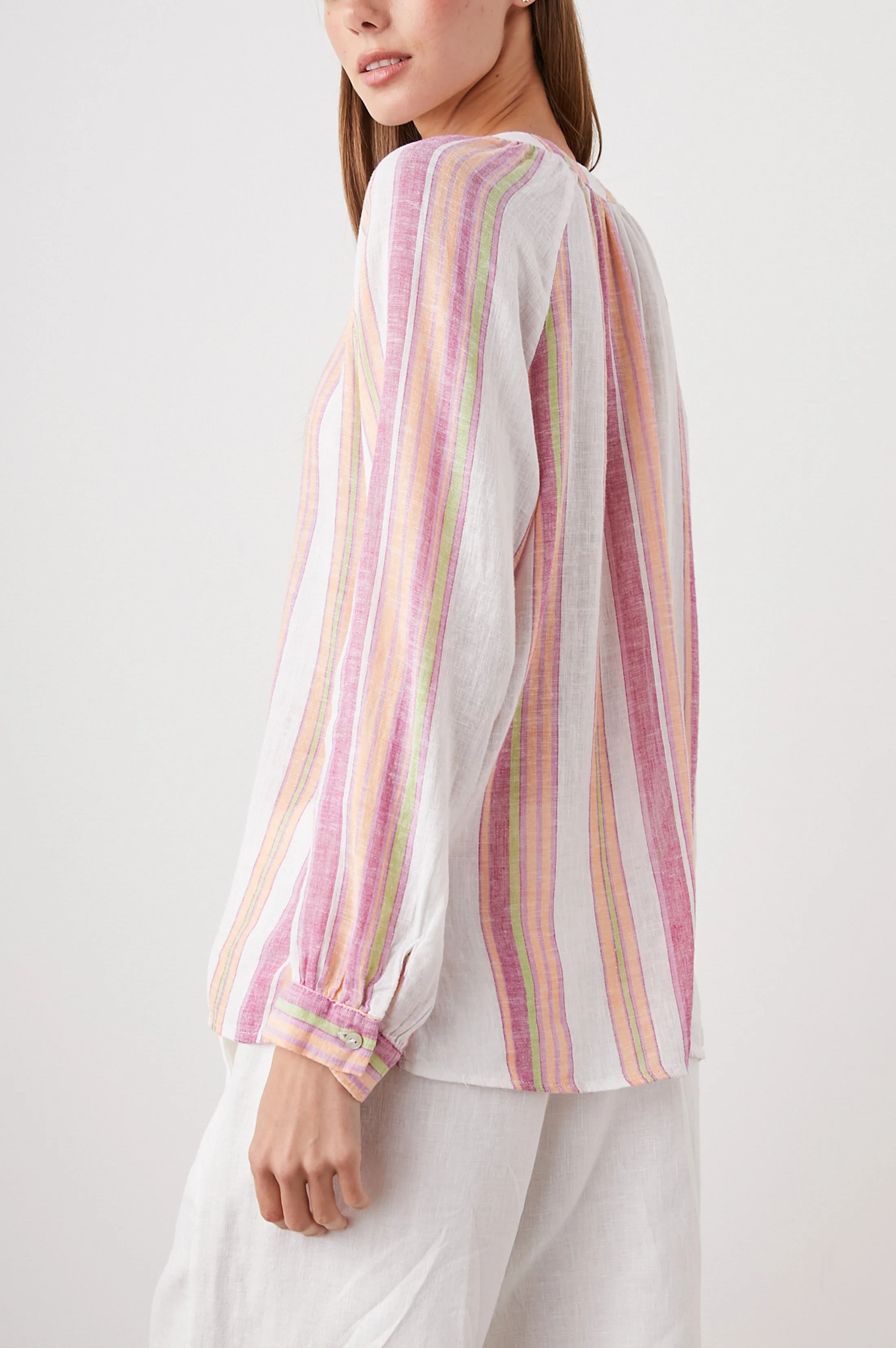 BRIELLE TOP - HIBISCUS STRIPE - Image 4