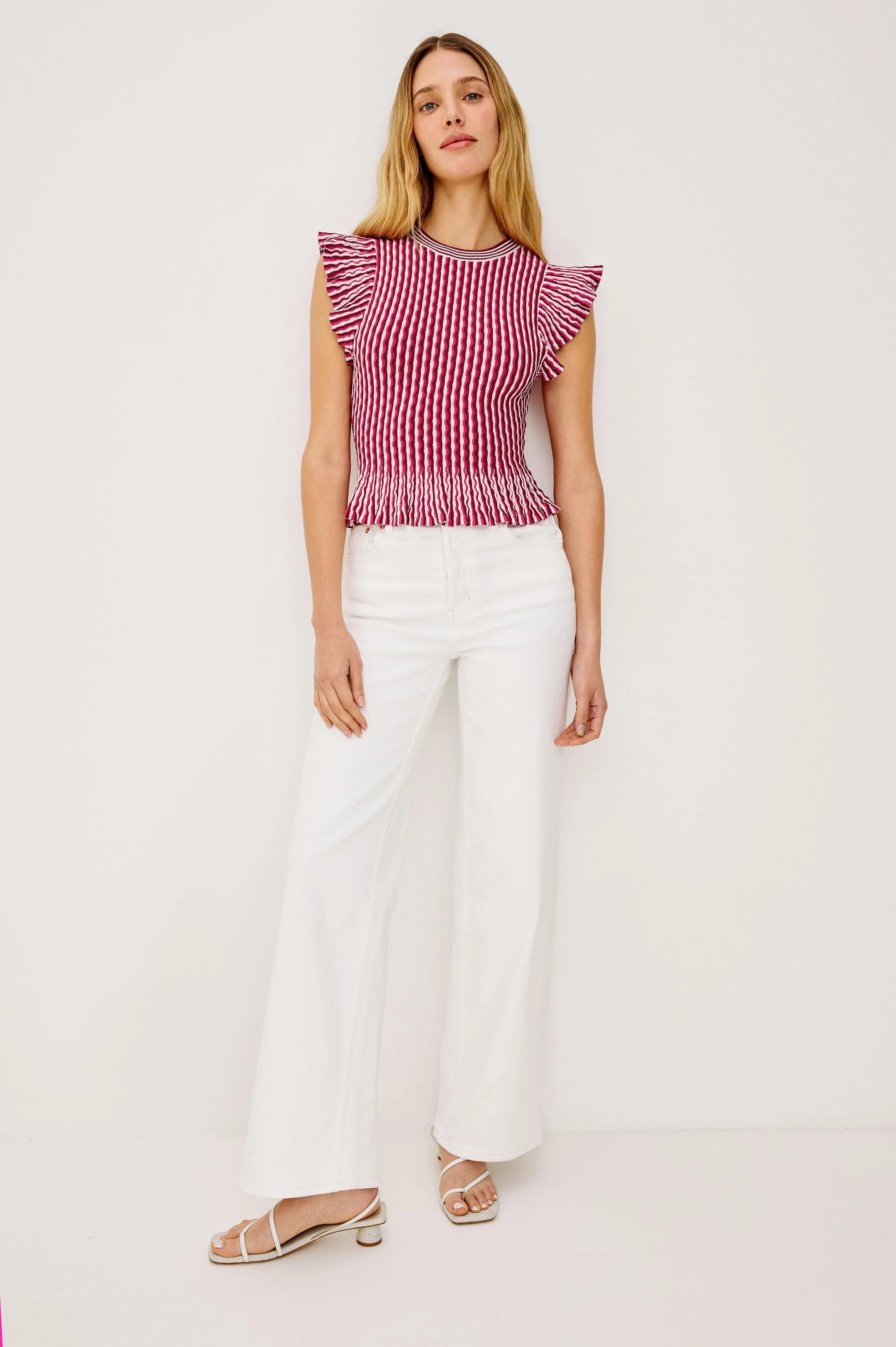 BRYN TOP - BERRY STRIPE - Image 3