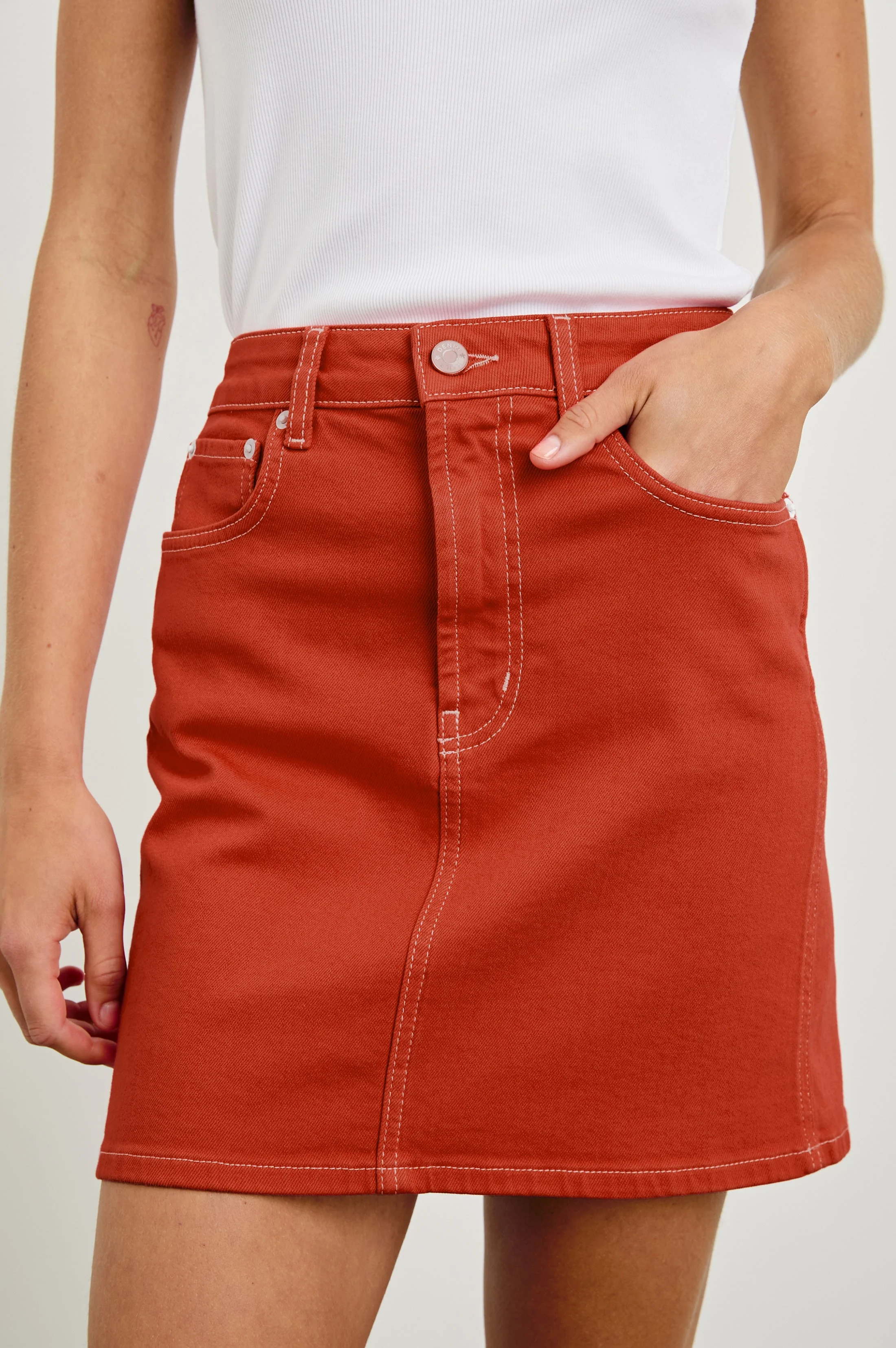 BURBANK SKIRT - TERRACOTTA - Image 2
