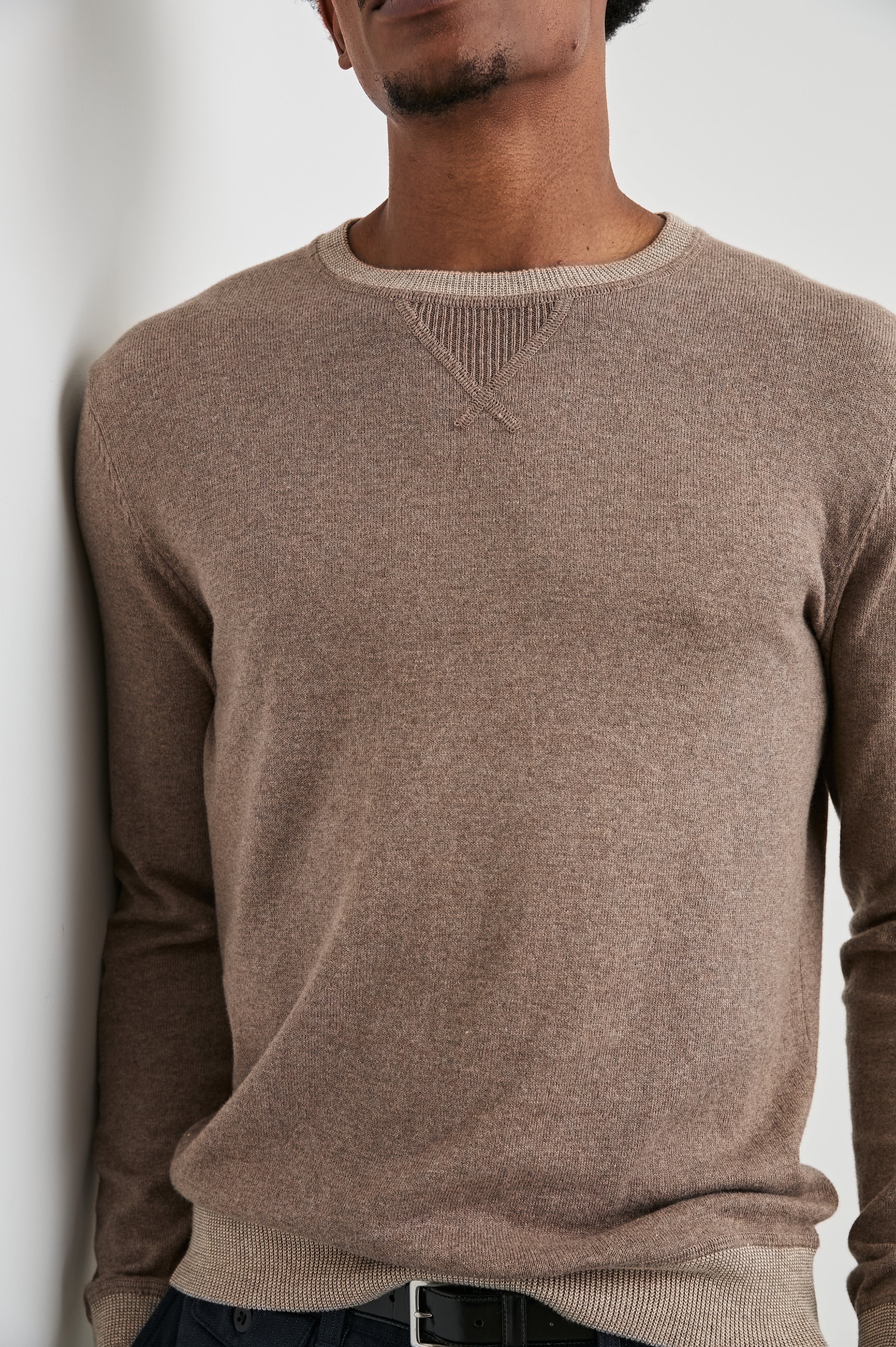 BURNS SWEATER - MOCHA HEATHER - Image 2