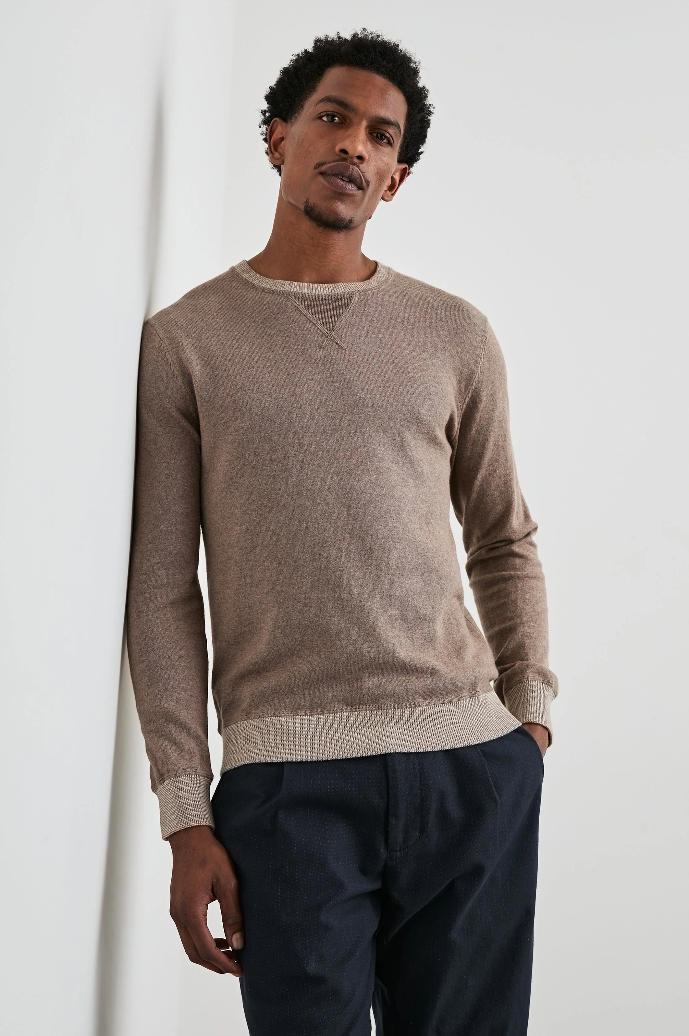 BURNS SWEATER - MOCHA HEATHER - Image 3